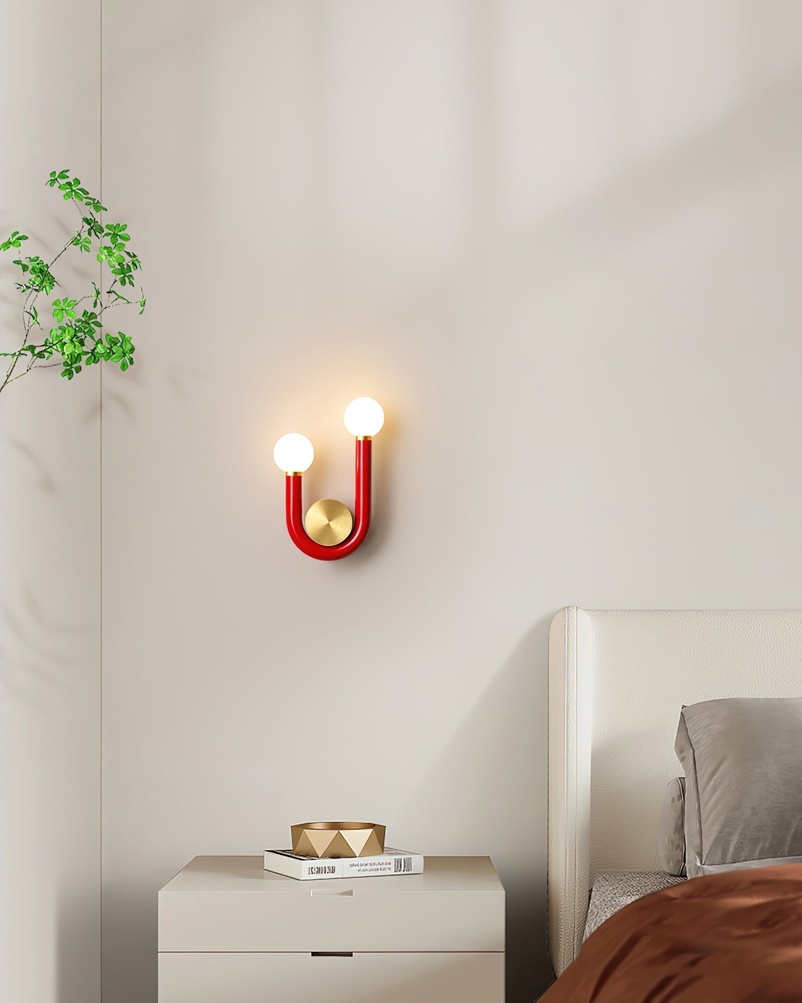 Applique Murale and Aluminium Acrylique Globe Double Tête