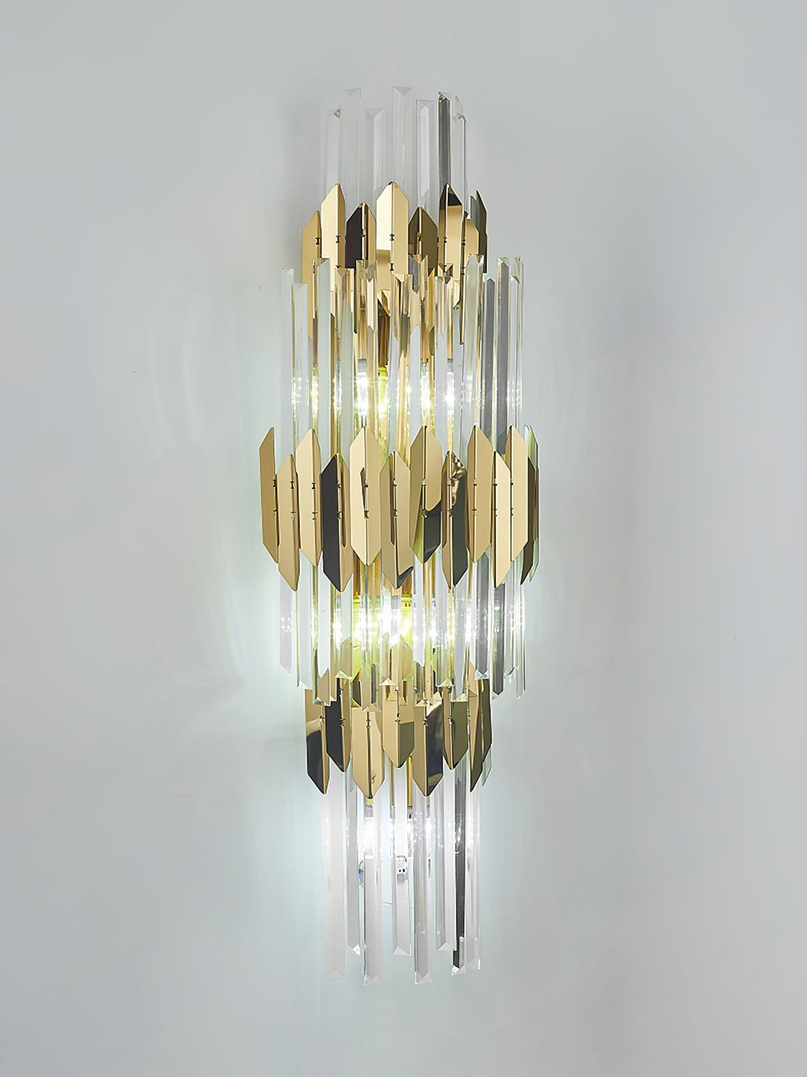 Abrahamson Nordic Art Trois Couches Cristal Luminaire Mural