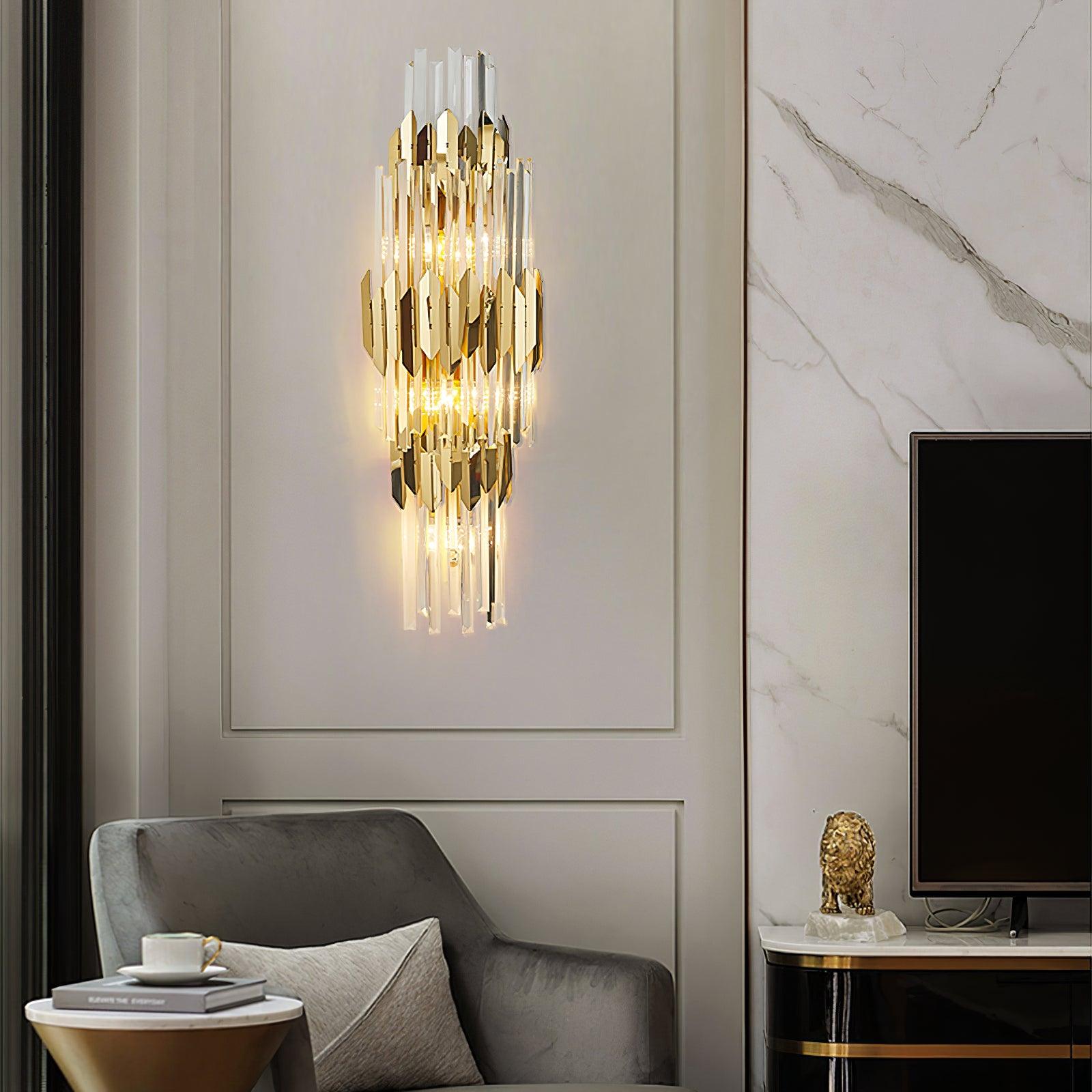 Abrahamson Nordic Art Trois Couches Cristal Luminaire Mural