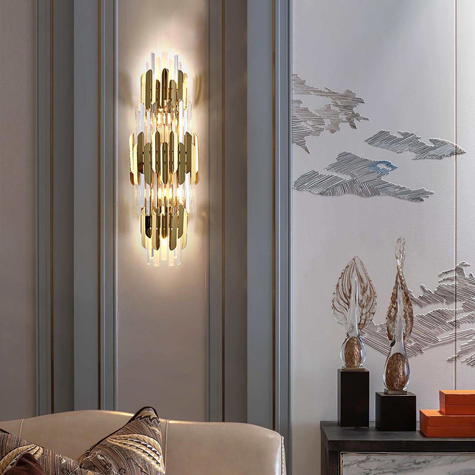 Abrahamson Nordic Art Trois Couches Cristal Luminaire Mural