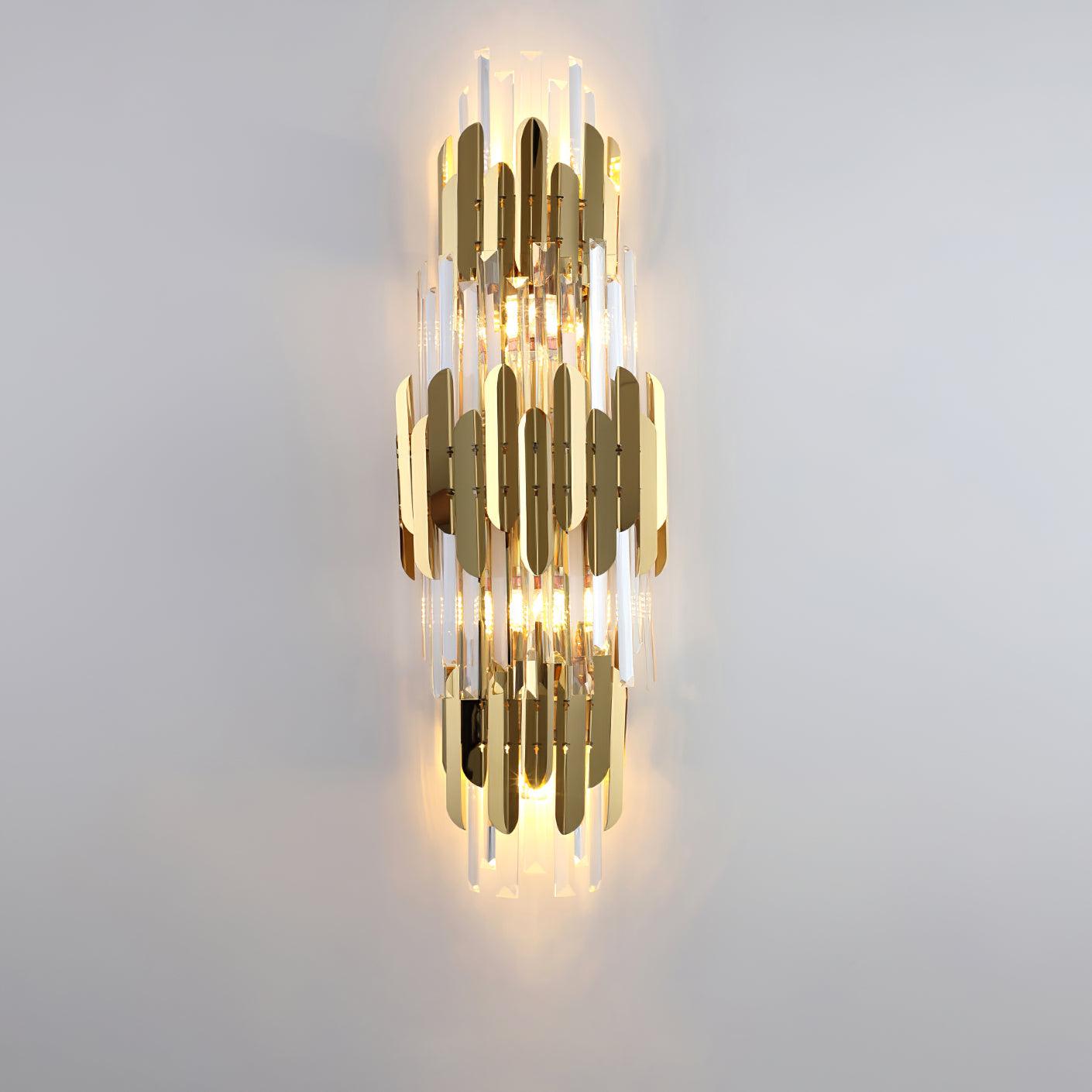 Abrahamson Nordic Art Trois Couches Cristal Luminaire Mural