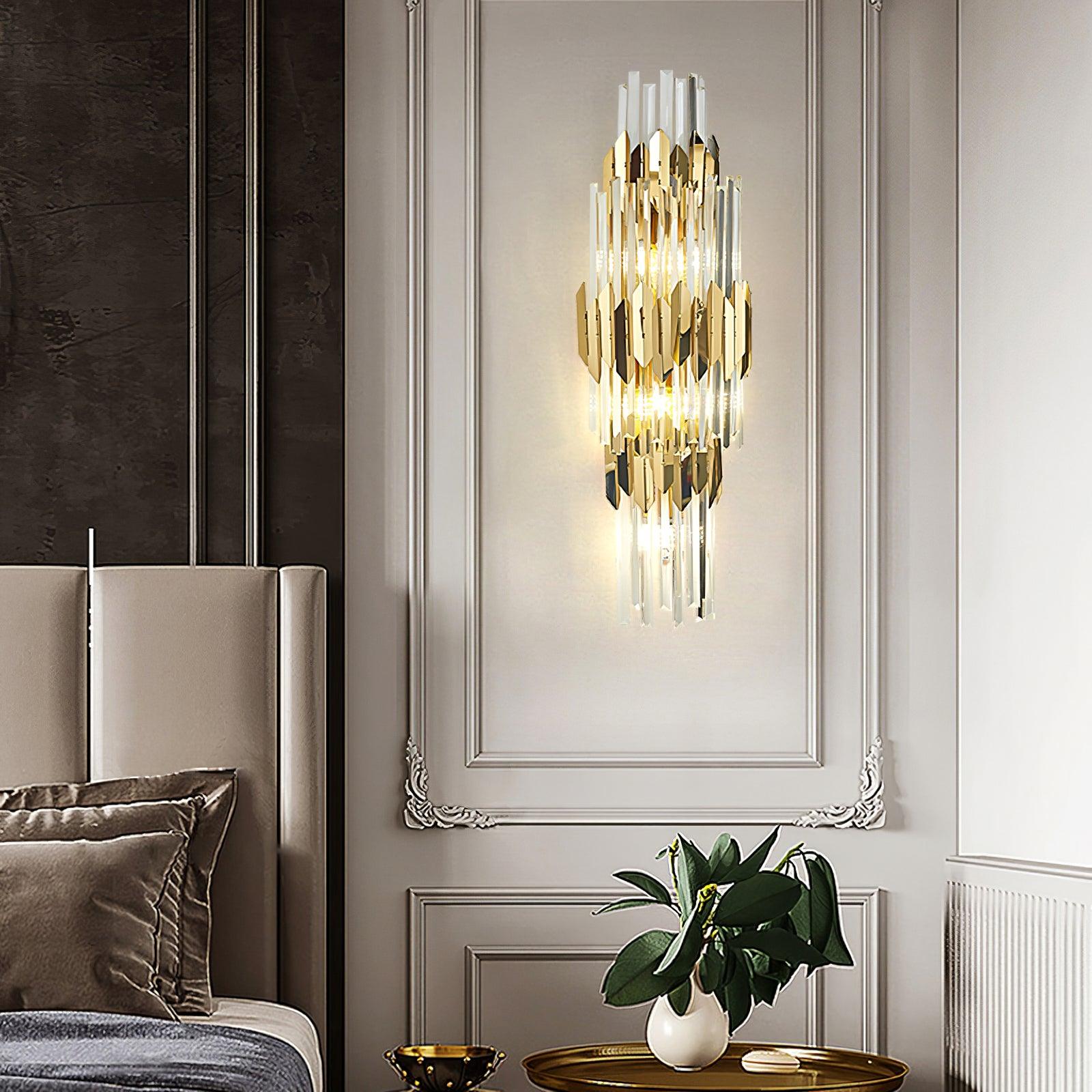 Abrahamson Nordic Art Trois Couches Cristal Luminaire Mural