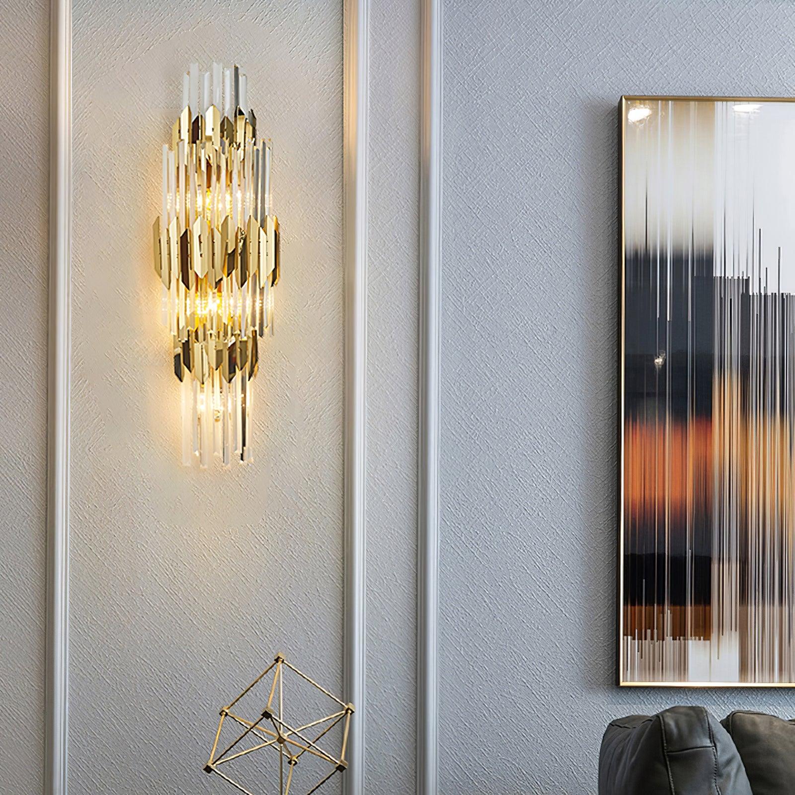 Abrahamson Nordic Art Trois Couches Cristal Luminaire Mural