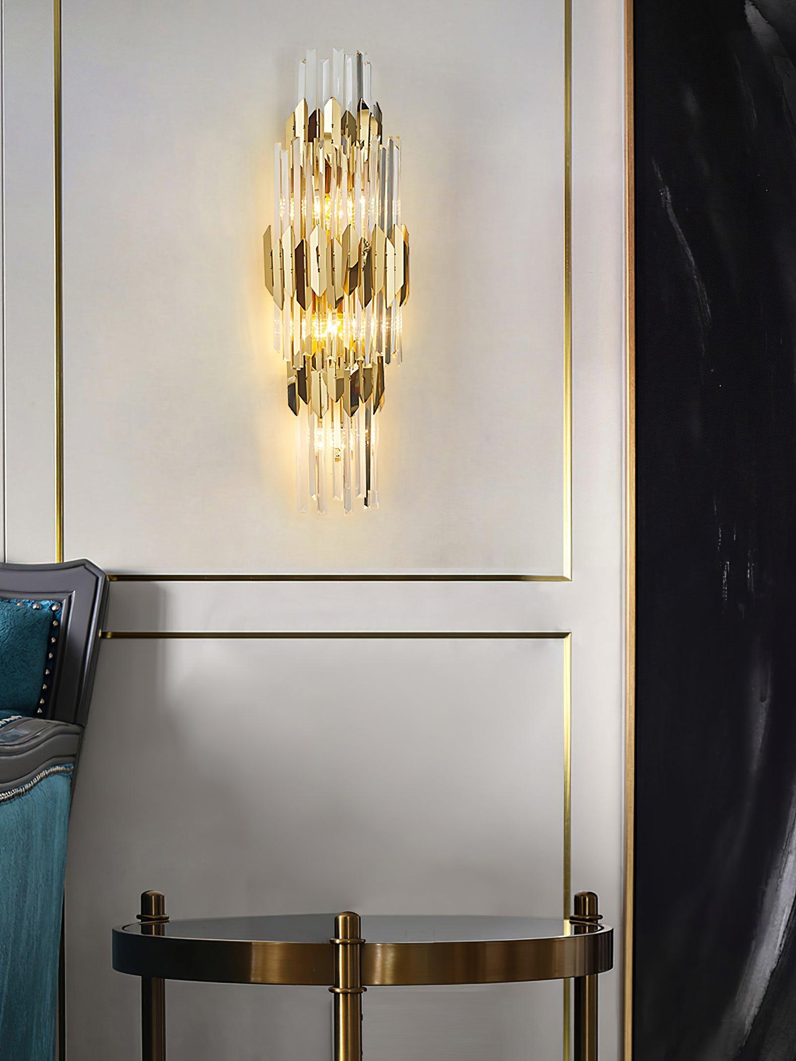 Abrahamson Nordic Art Trois Couches Cristal Luminaire Mural