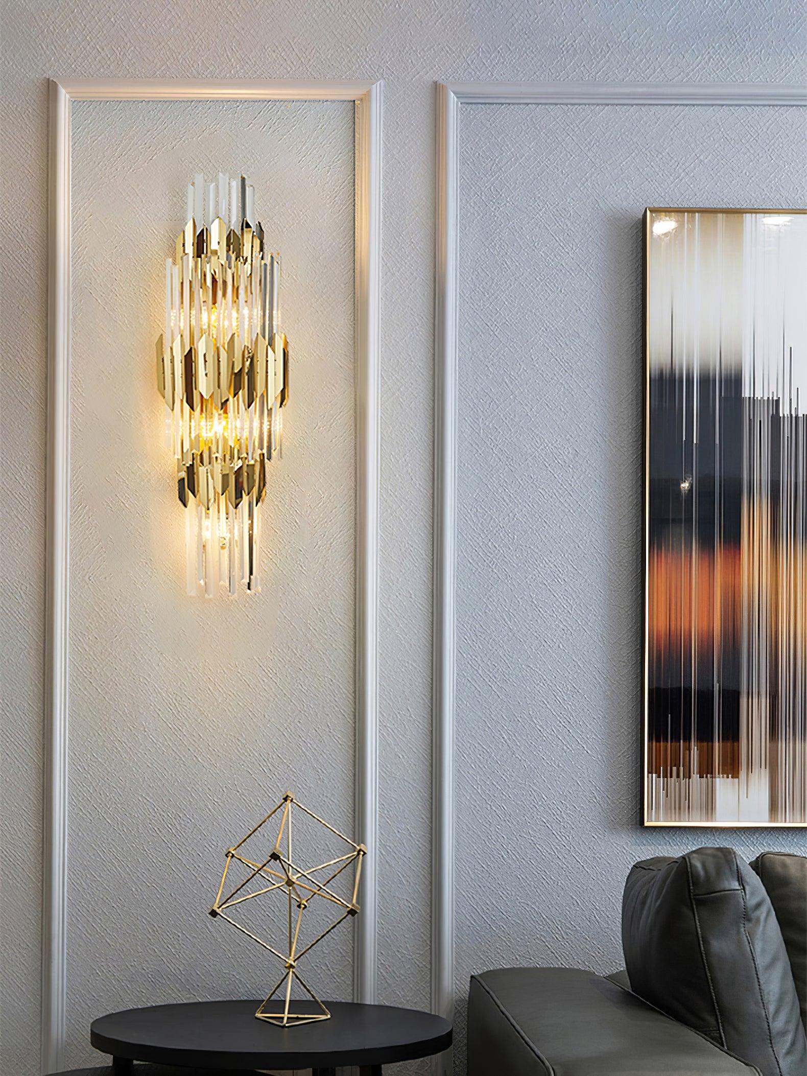 Abrahamson Nordic Art Trois Couches Cristal Luminaire Mural