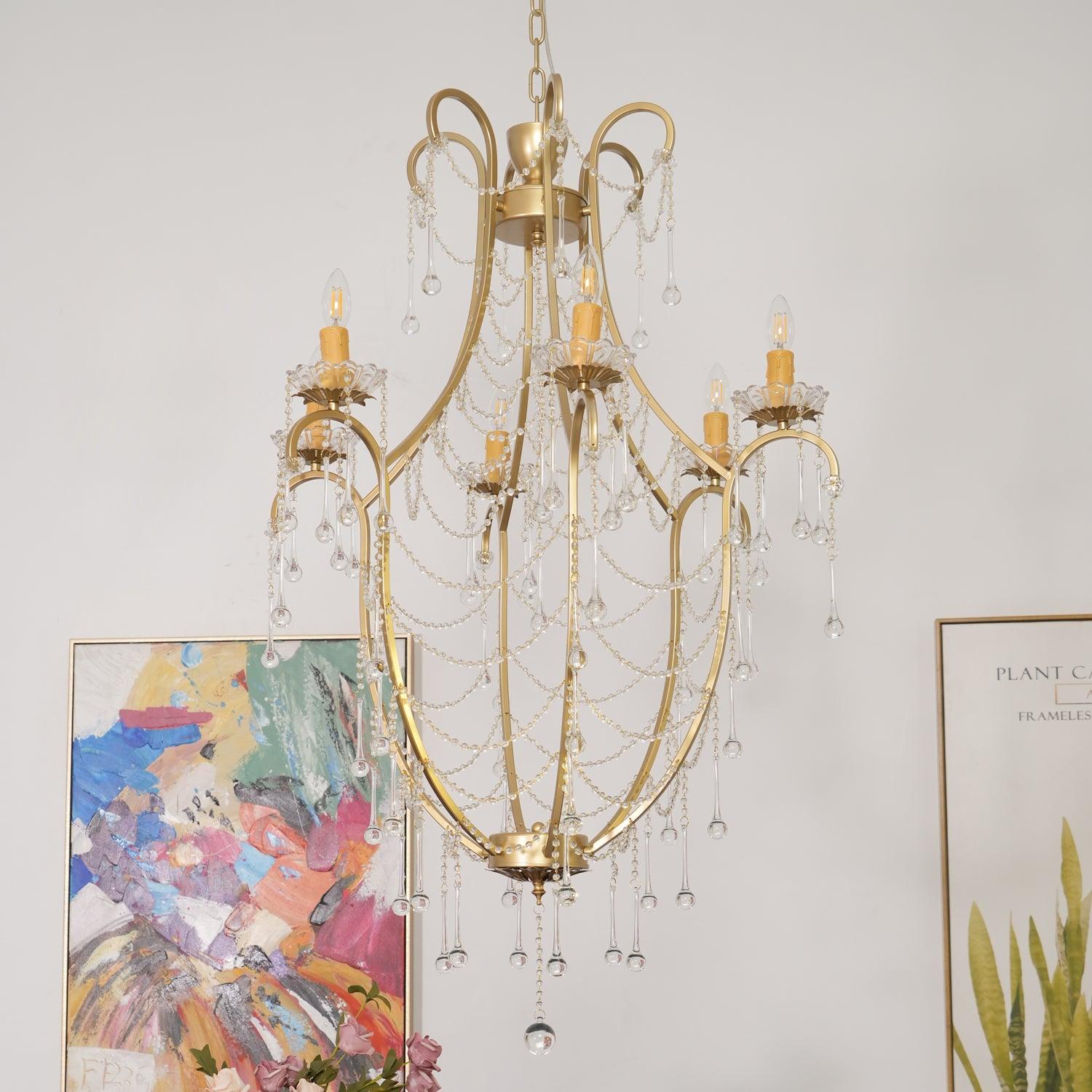 Theresa Lustre Cage à Oiseaux Cristal Élégance