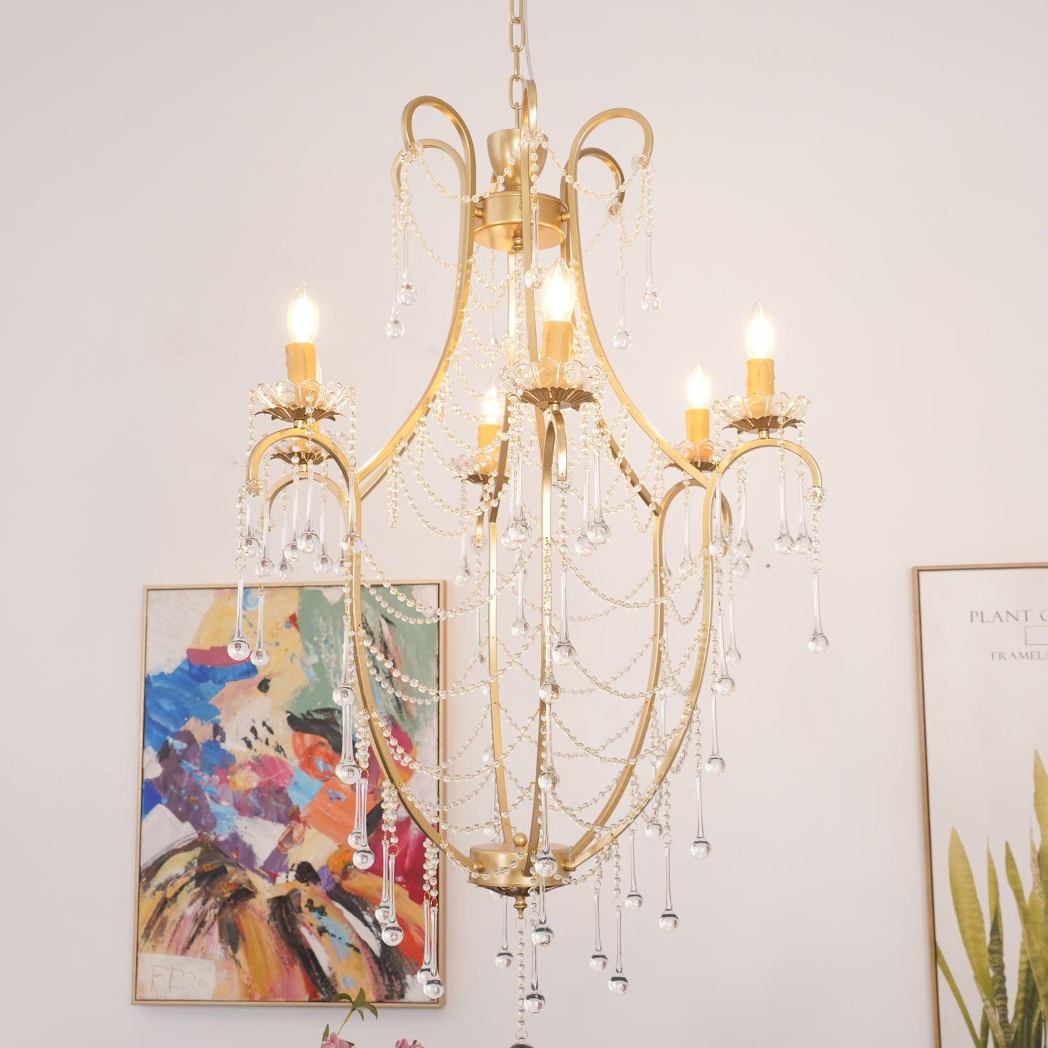 Theresa Lustre Cage à Oiseaux Cristal Élégance