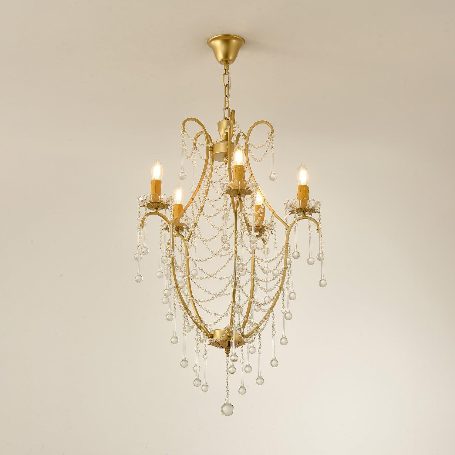 Theresa Lustre Chaînes de Cristal Drapées Vintage