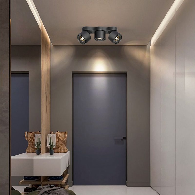 Nylaeara Lampe Plafonnier Pliable Rotatif Trois Têtes
