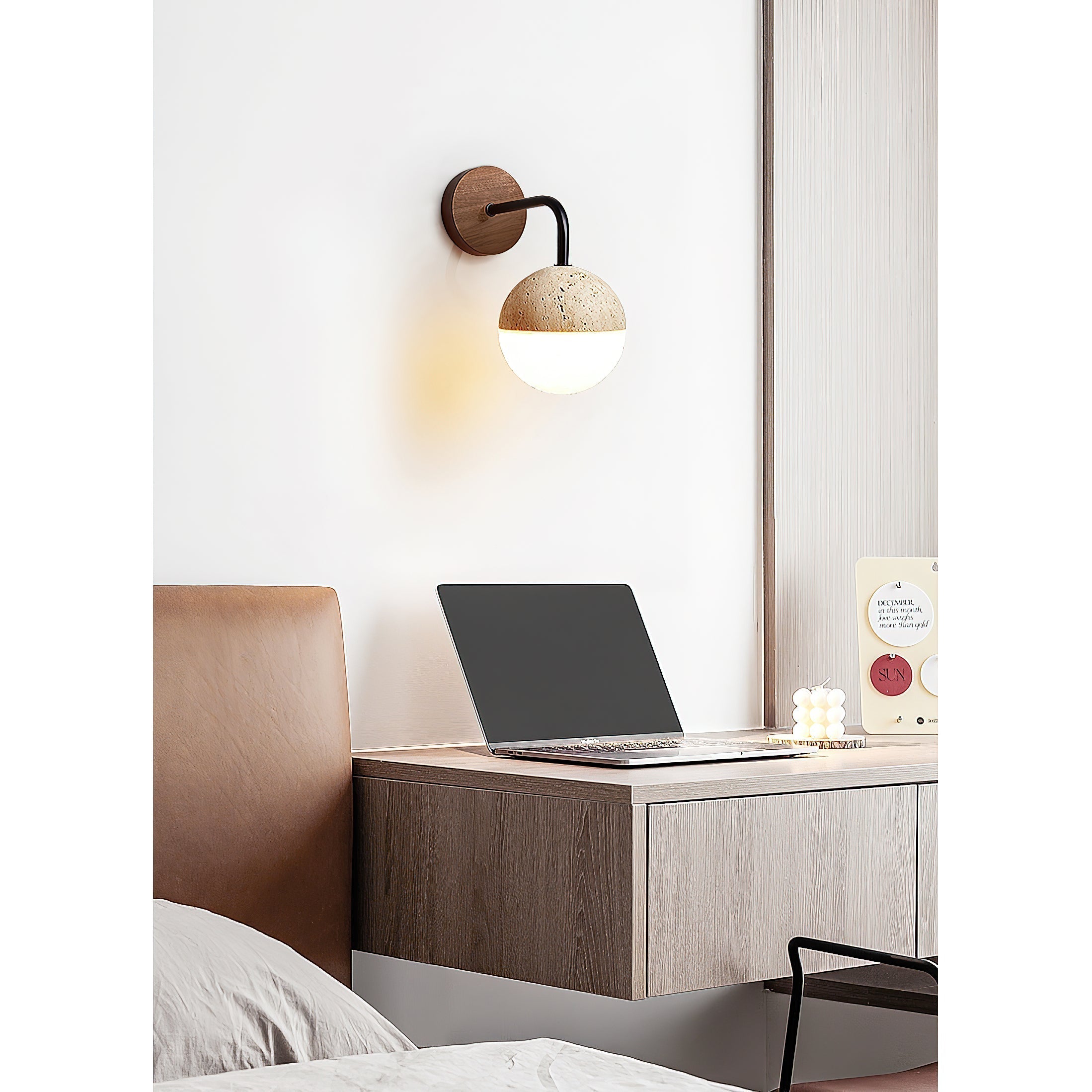 Ivmarila Moderne Minimaliste Travertin Applique Murale