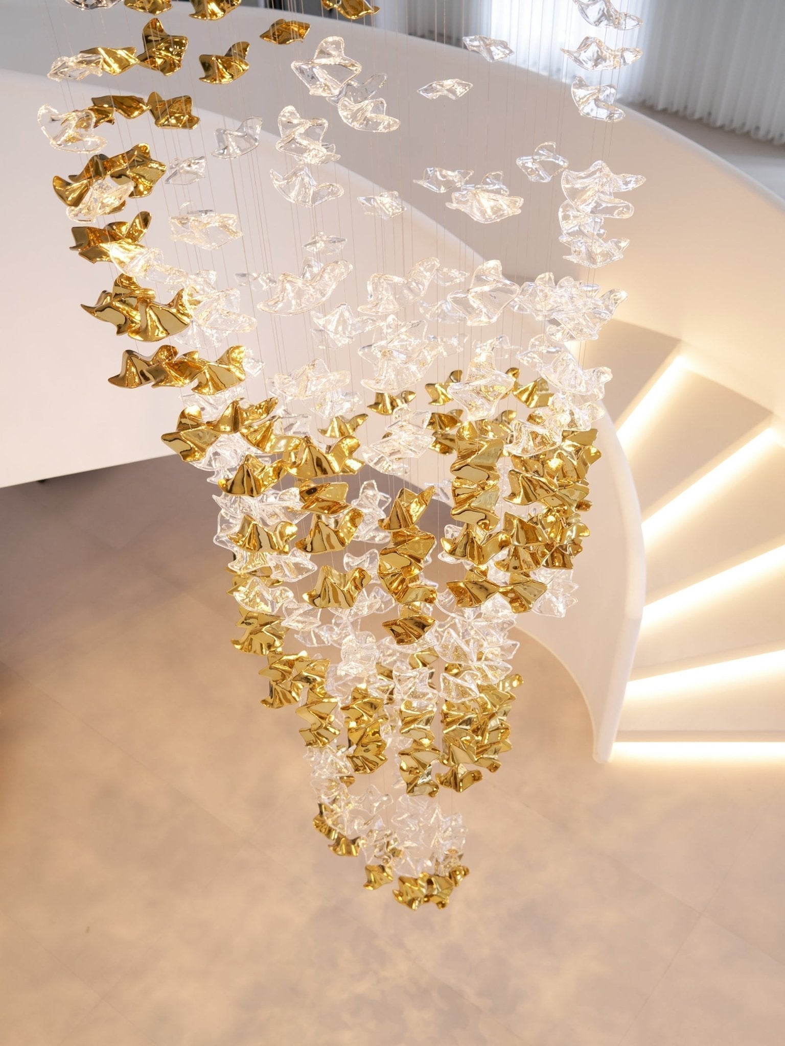 Vecarisra Suspension Lampes Art Verre Tidal Luxe