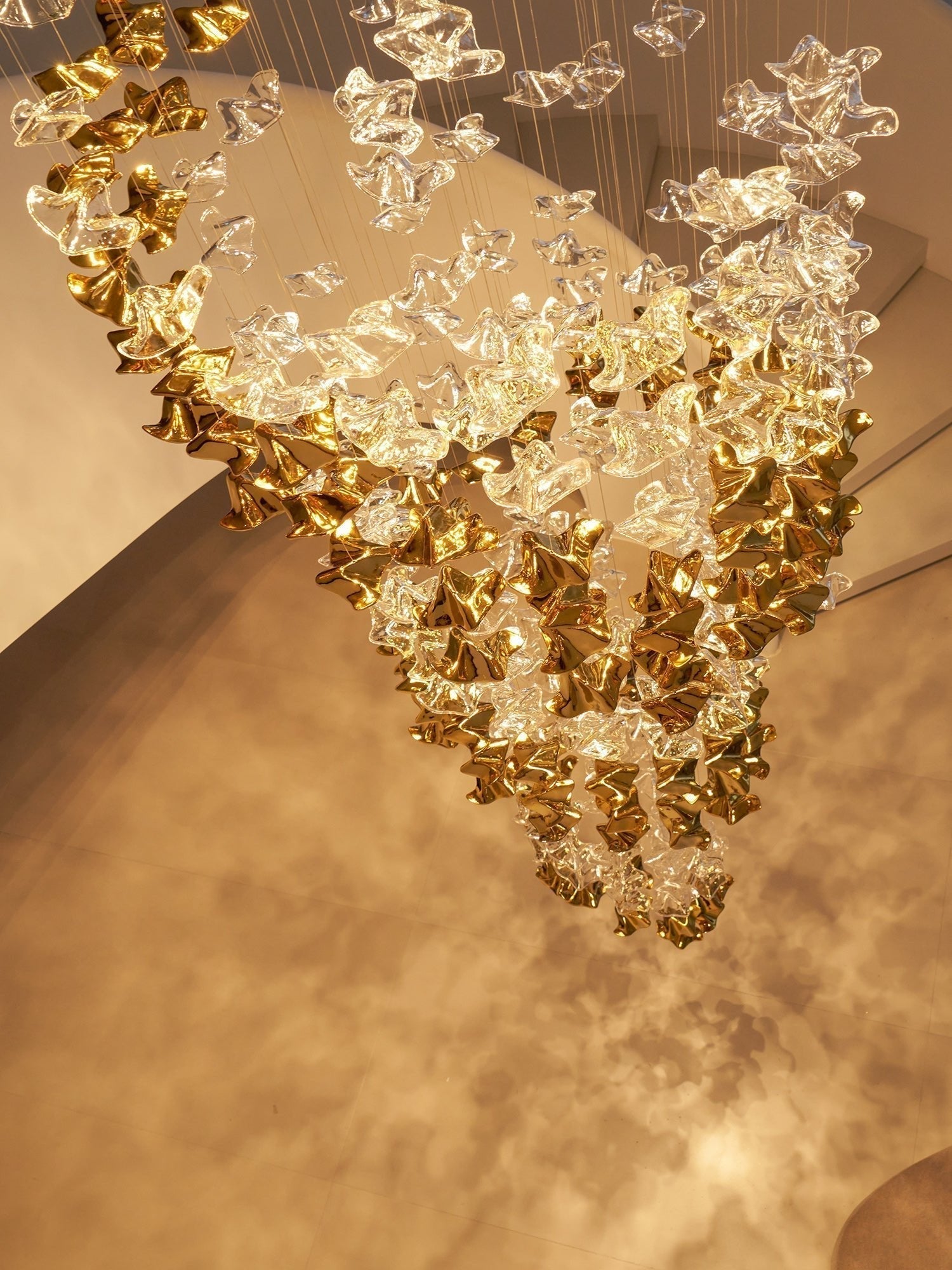 Vecarisra Suspension Lampes Art Verre Tidal Luxe