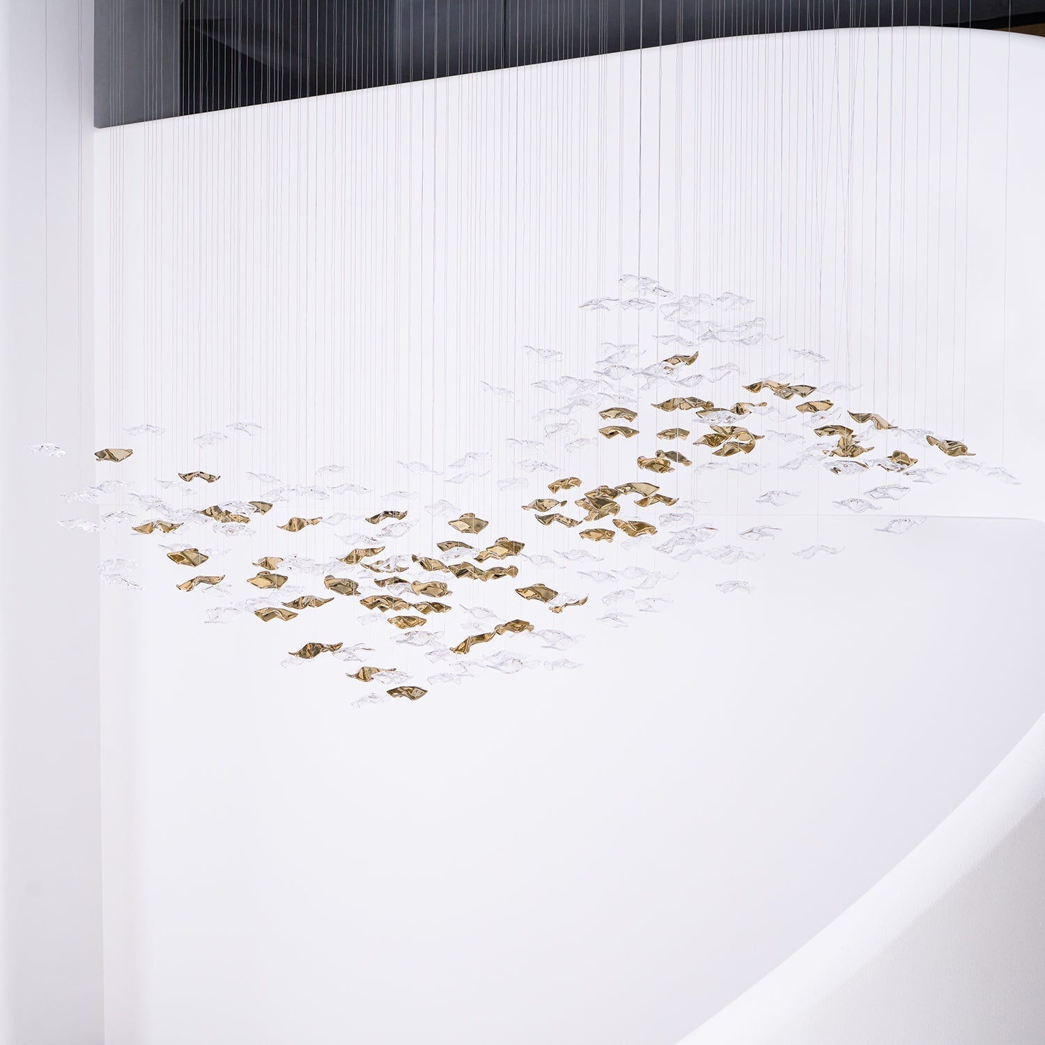Vecarisra Suspension Lampes Art Verre Tidal Luxe