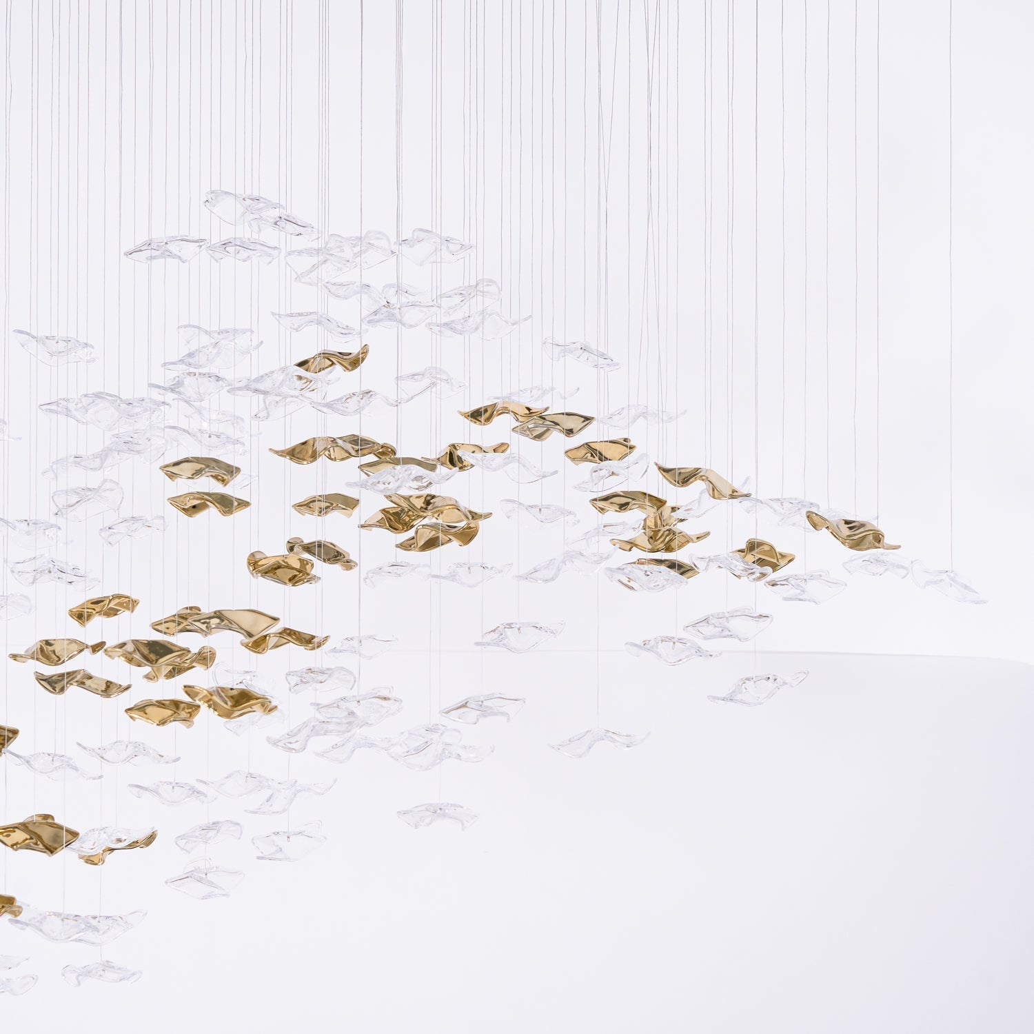 Vecarisra Suspension Lampes Art Verre Tidal Luxe