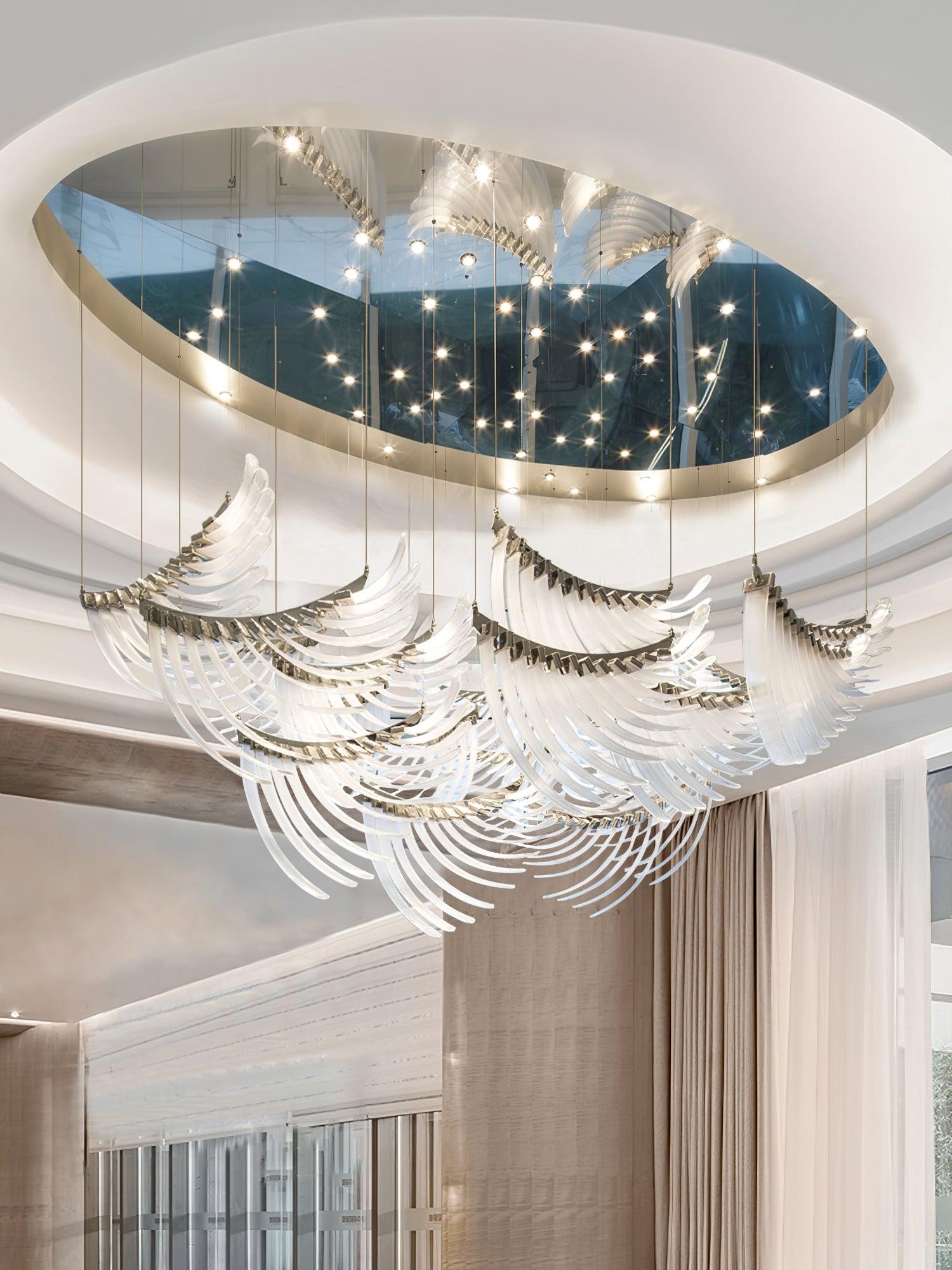 Tiered Lustre Palmettes Luxueux Postmoderne