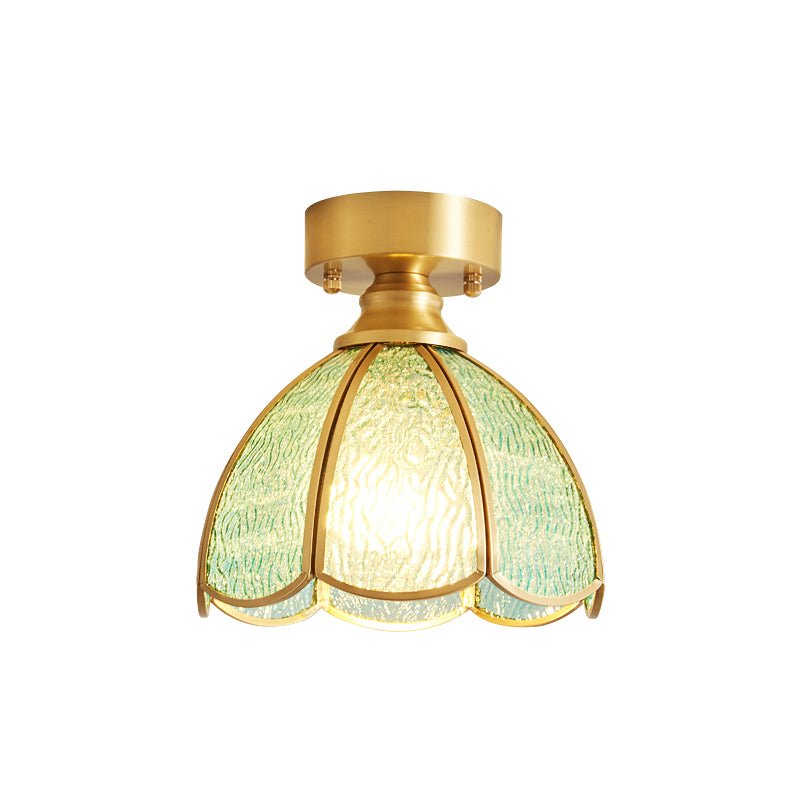Solara Lumière de Plafond Vintage Florale en Vitrail