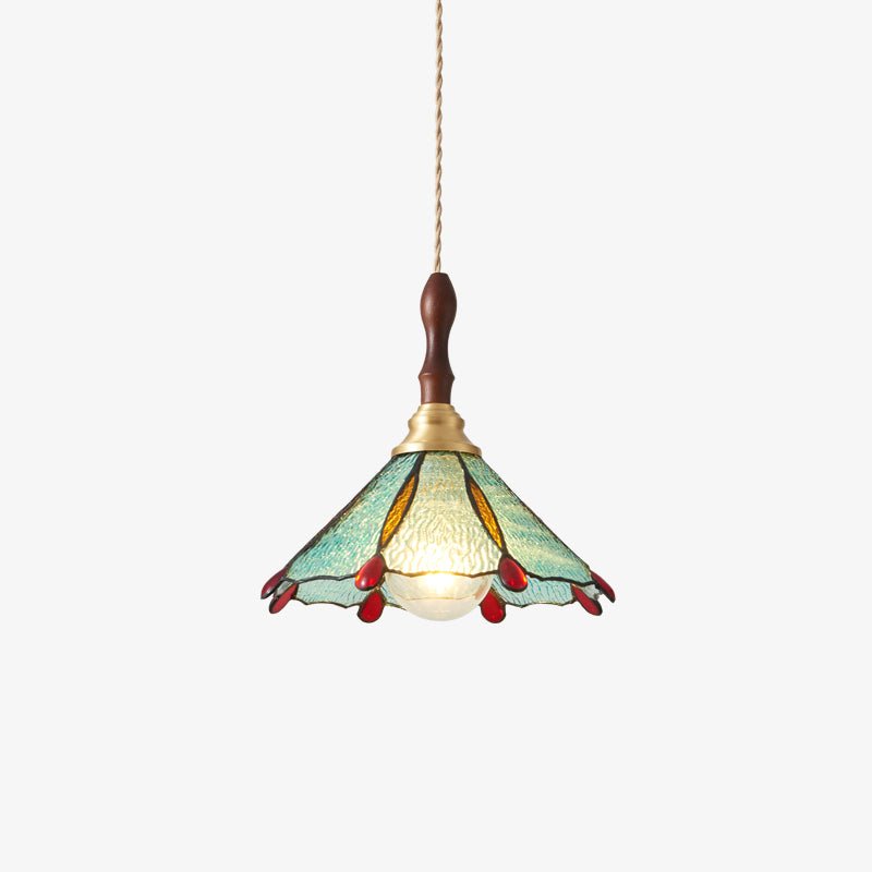 Floraner Suspension Lampe en Laiton et Verre
