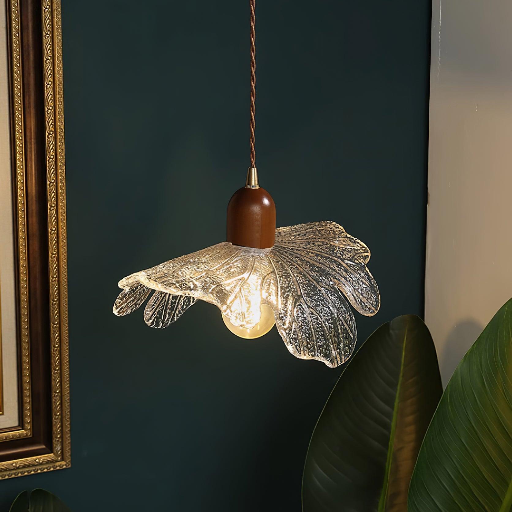 Suspension Abat-jour en Verre Tiffany Floral Charme Art Nouveau