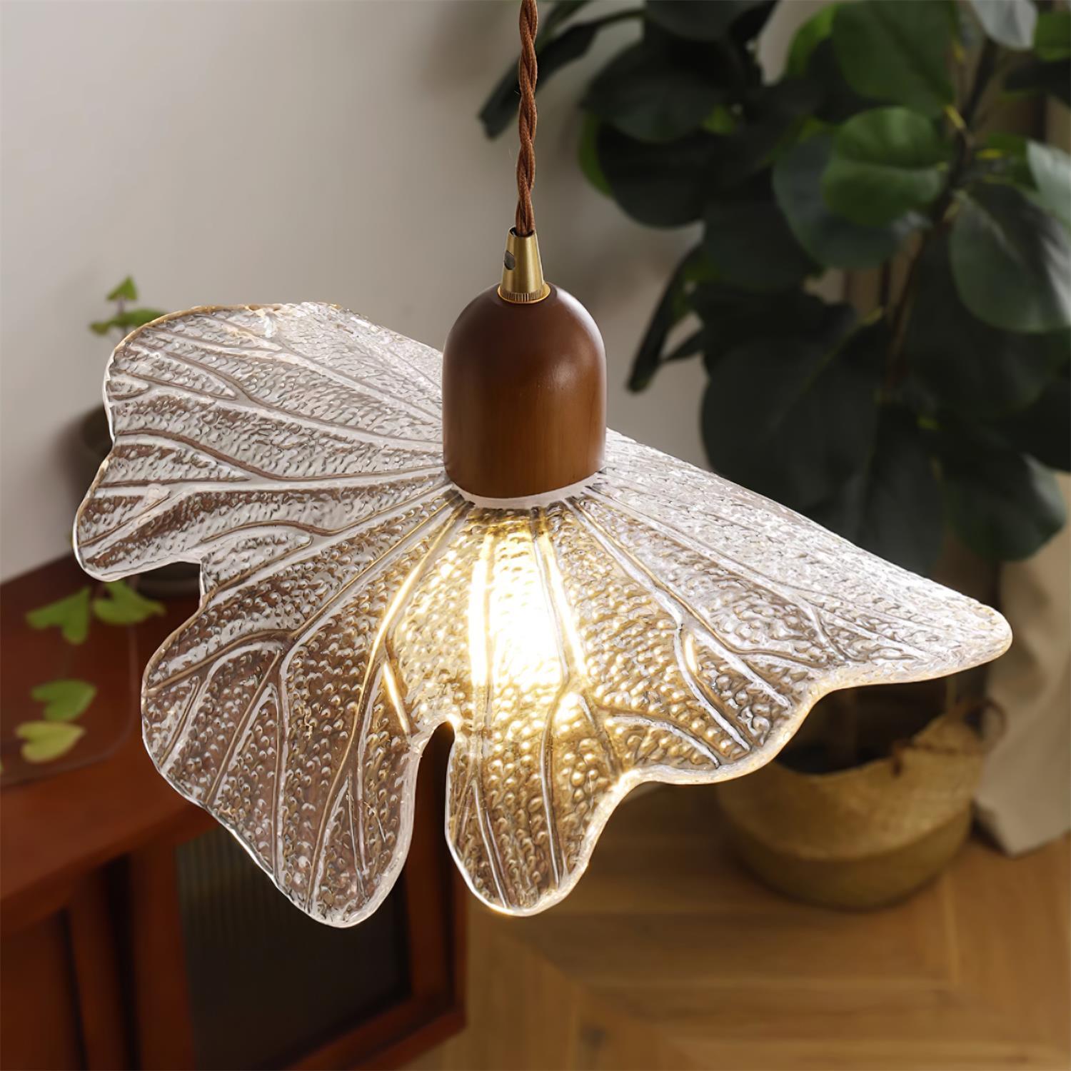 Suspension Abat-jour en Verre Tiffany Floral Charme Art Nouveau