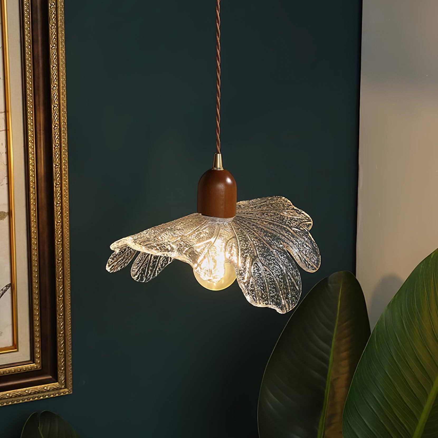 Suspension Abat-jour en Verre Tiffany Floral Charme Art Nouveau