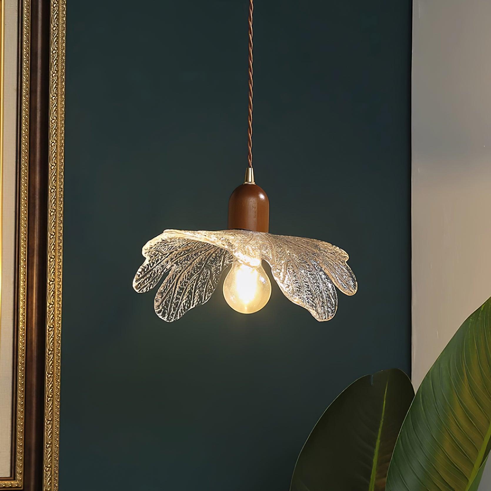Suspension Abat-jour en Verre Tiffany Floral Charme Art Nouveau