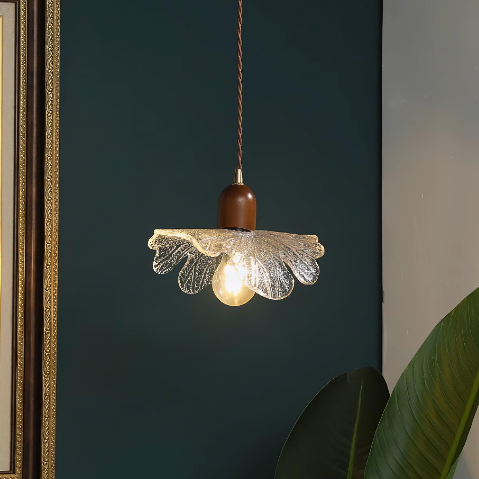 Suspension Abat-jour en Verre Tiffany Floral Charme Art Nouveau