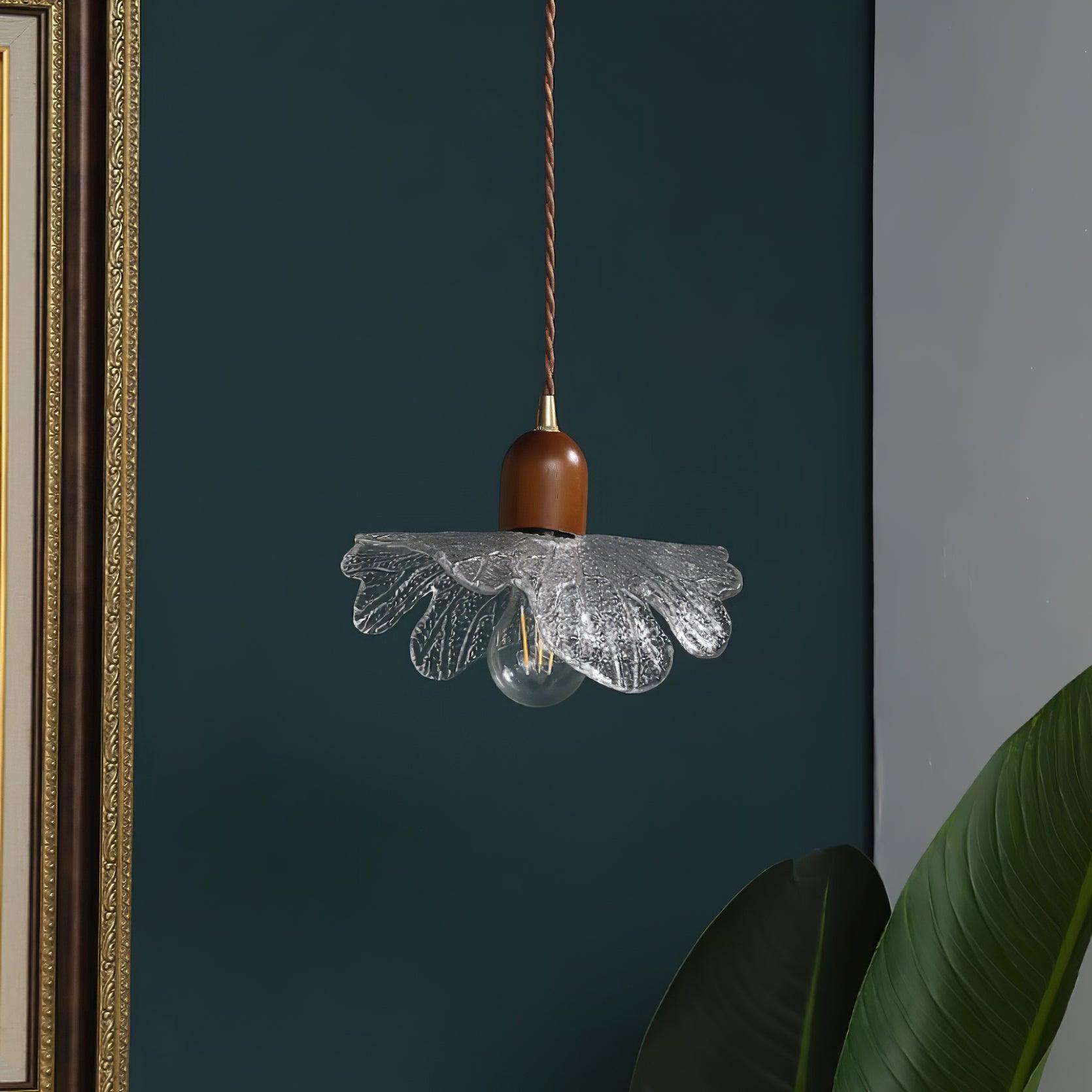 Suspension Abat-jour en Verre Tiffany Floral Charme Art Nouveau