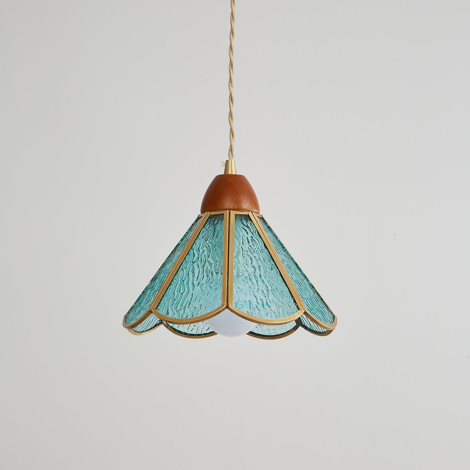 Florace Suspension Vintage en Bois et Verre