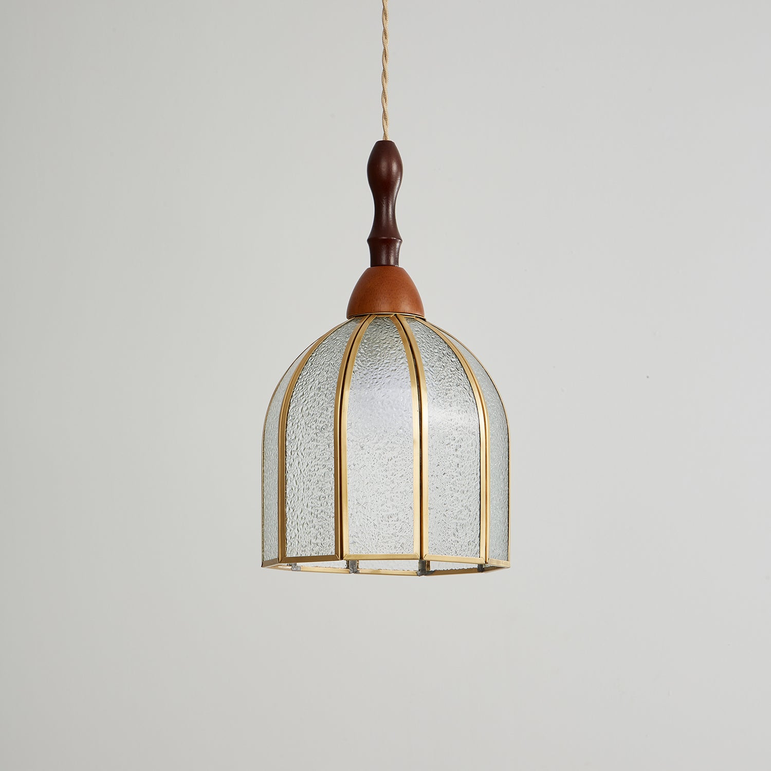 Florace Suspension Vintage en Bois et Verre