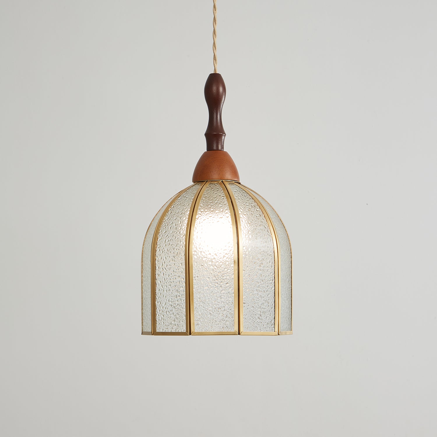 Florace Suspension Vintage en Bois et Verre