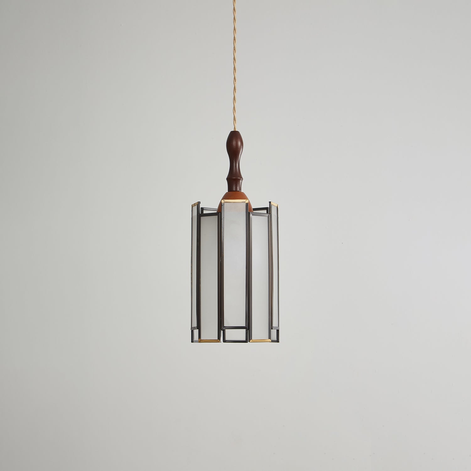 Florace Suspension Vintage en Bois et Verre