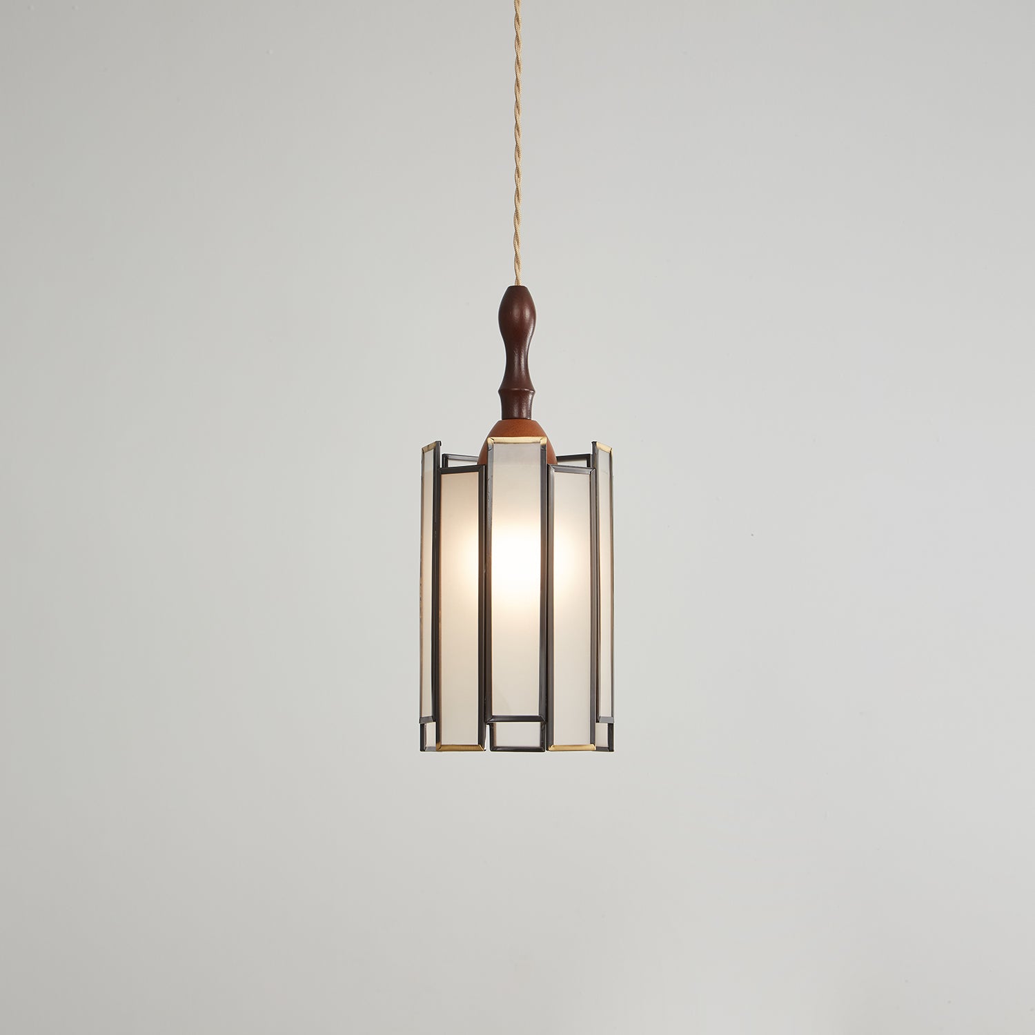 Florace Suspension Vintage en Bois et Verre