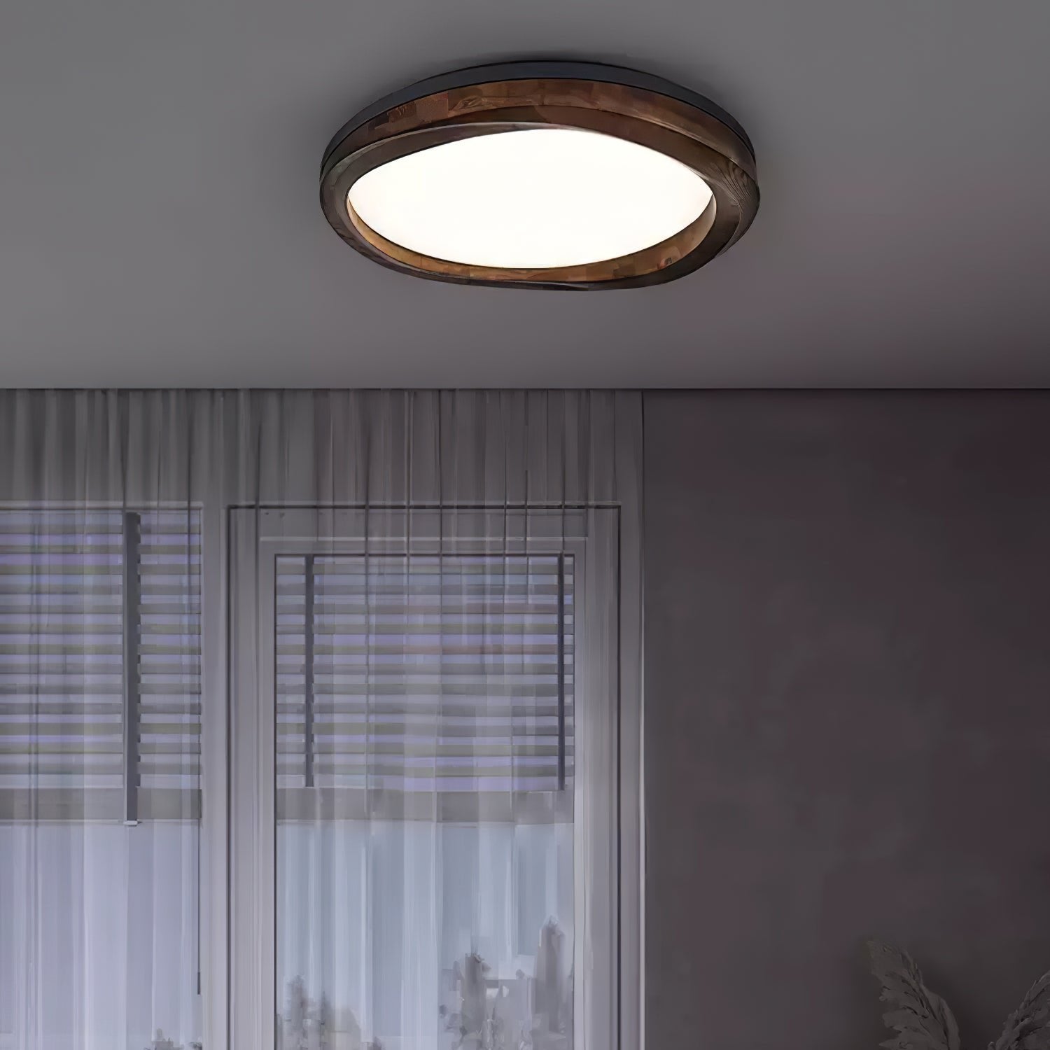 Artalis Noyer Bois Applique Plafond