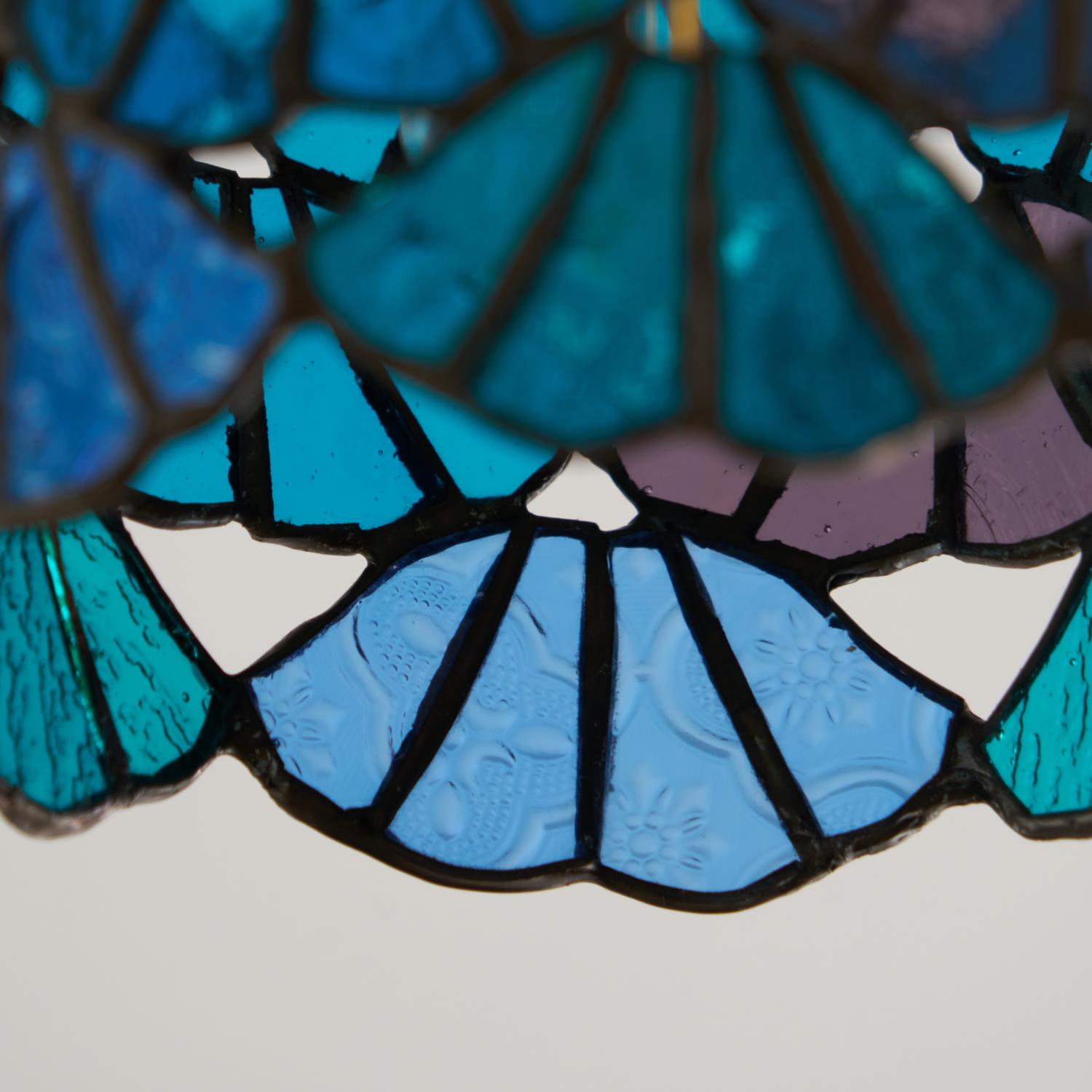 Rosavine Plafonnier Semi-Encastré Verre Coloré Tiffany