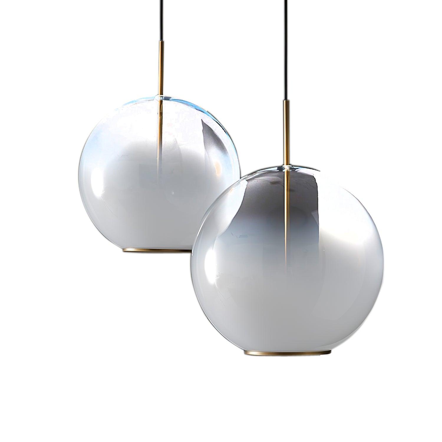 Lustra Suspension en Verre Gris Fumé