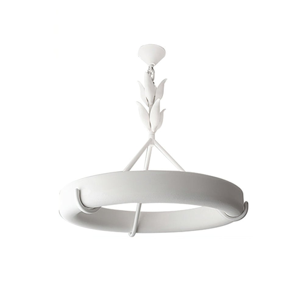 Lustra Lustre Plâtre Blanc Forme Florale Minimaliste