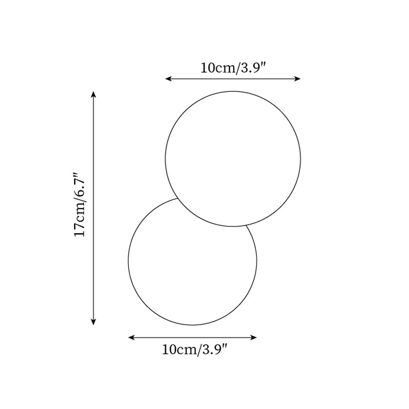Ritta Applique Murale Travertin Design Double Sphère