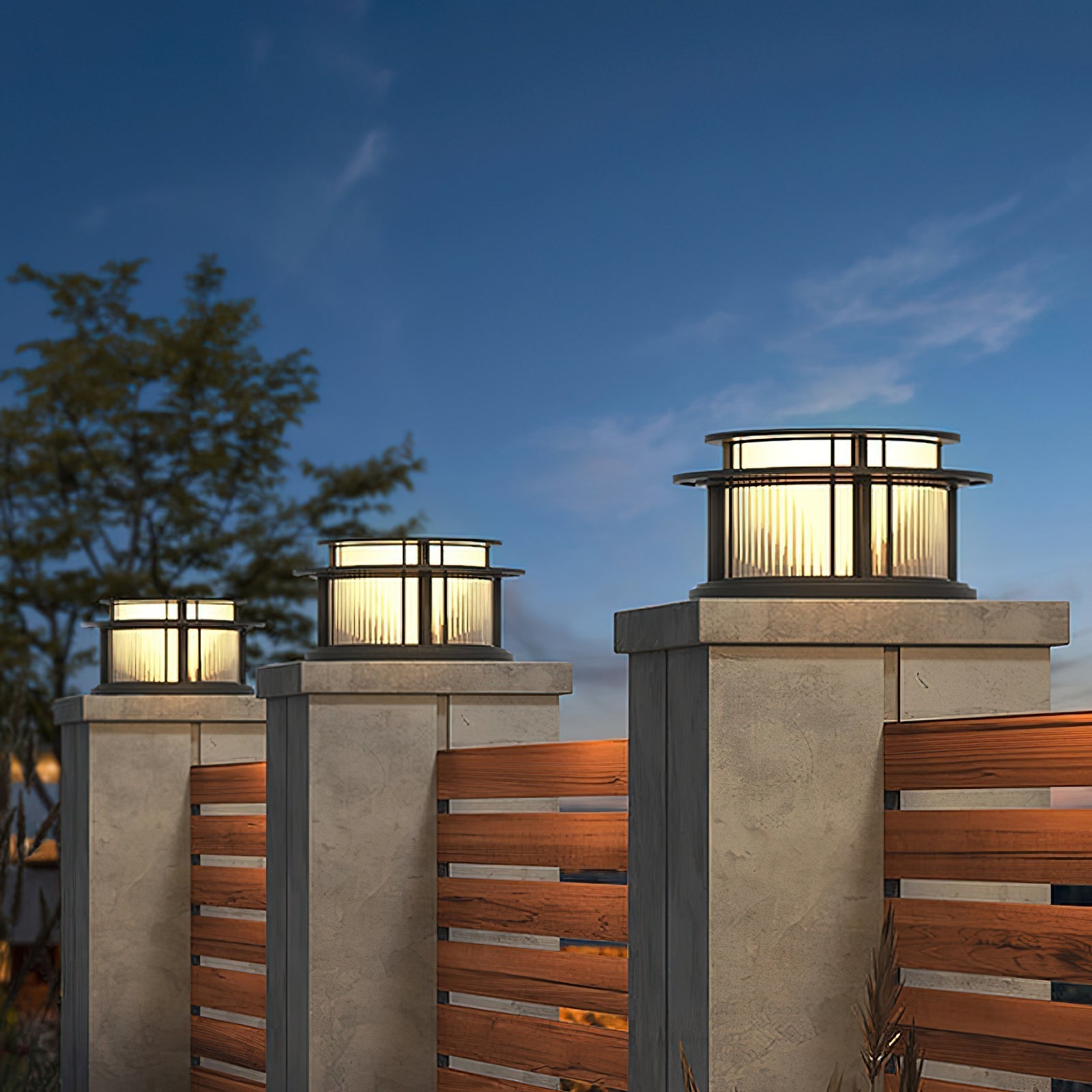 Titan Lampe Extérieure Cylindre en Acier Inoxydable Acrylique