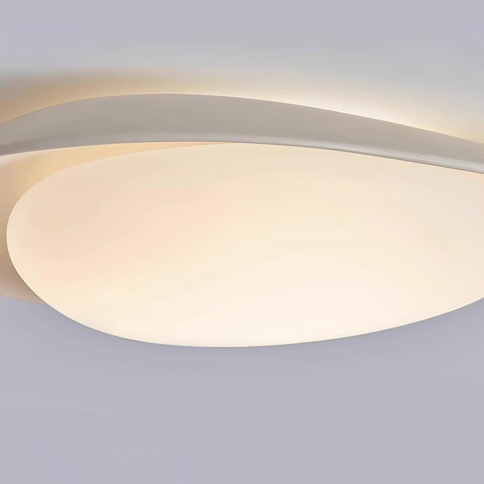 Blex Plafonnier Vert & Beige en Forme de Galet