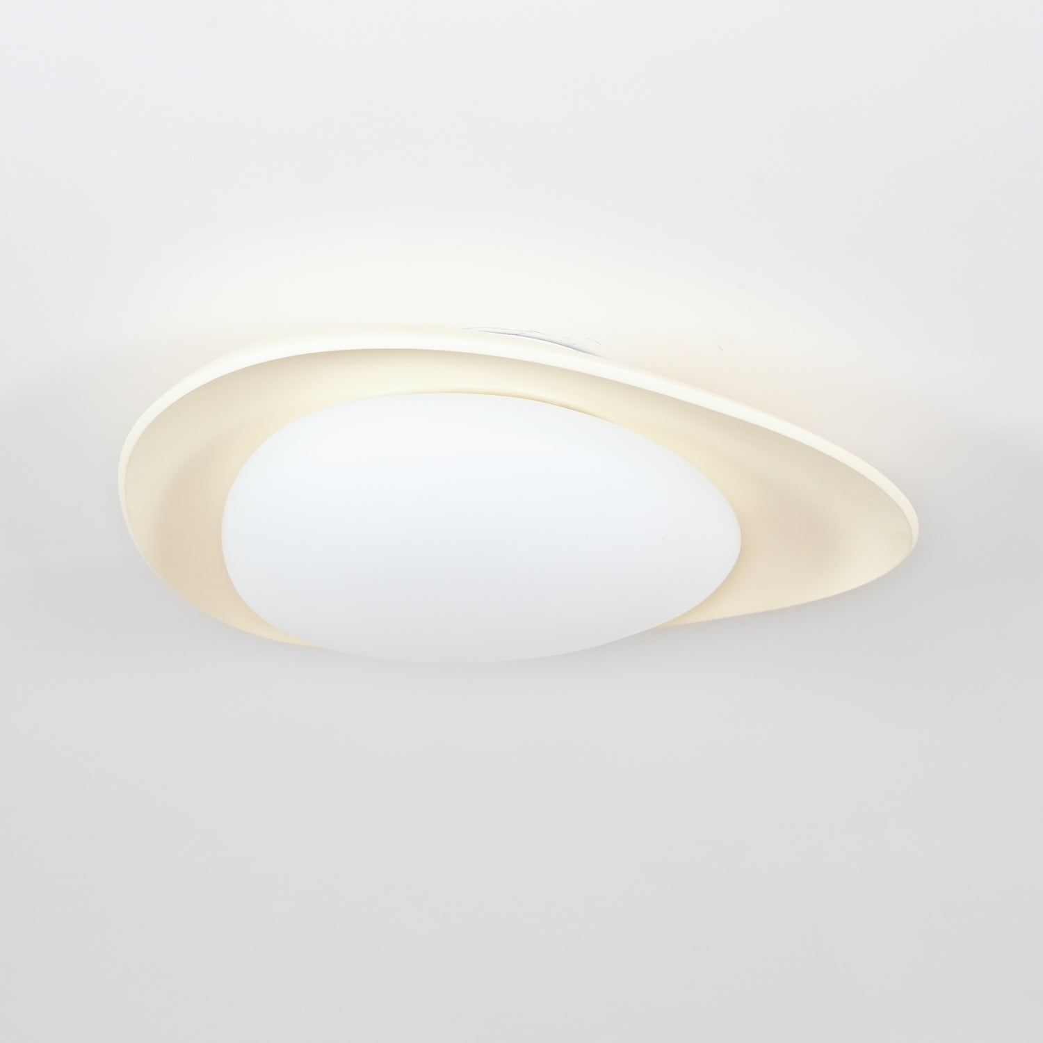 Blex Plafonnier Vert & Beige en Forme de Galet
