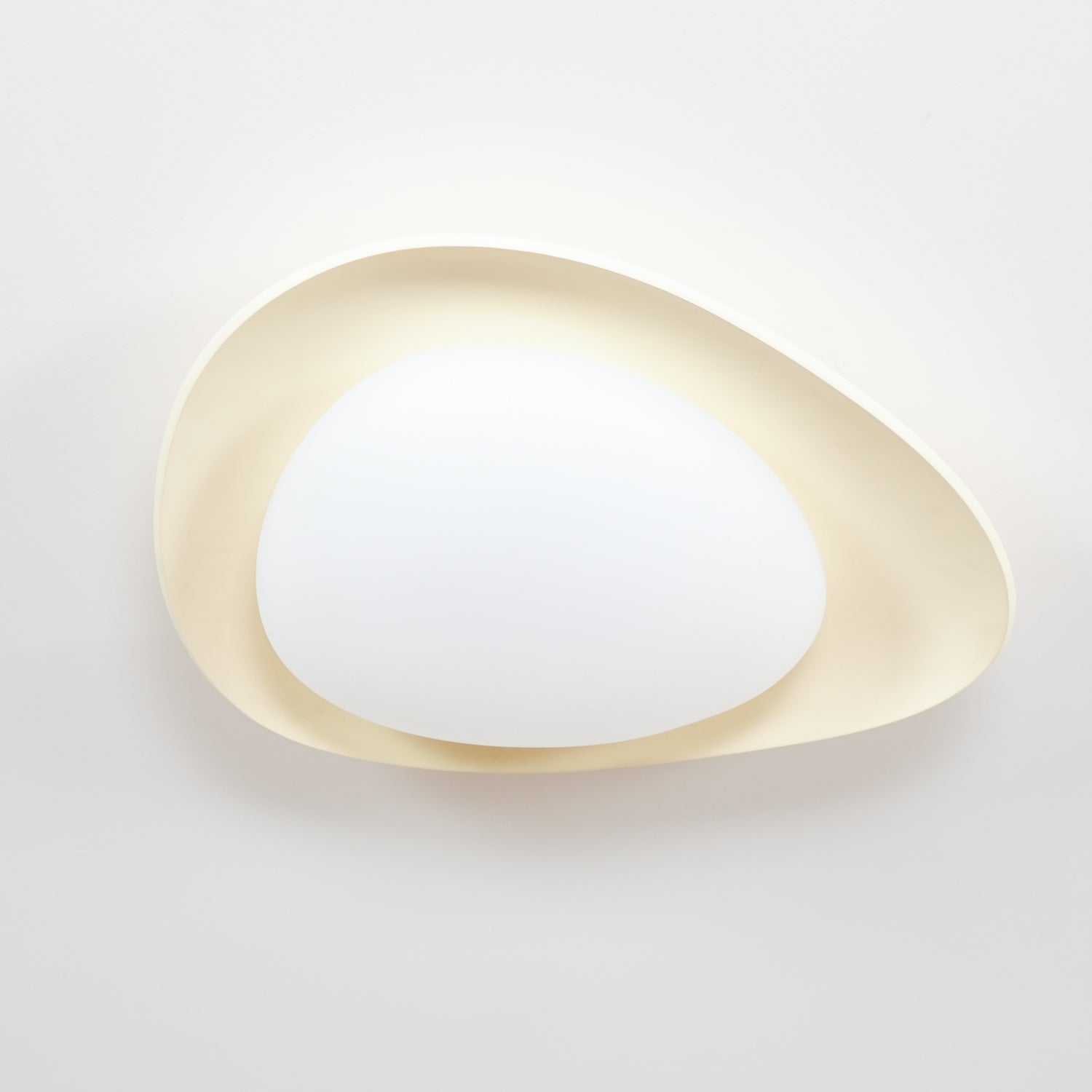 Blex Plafonnier Vert & Beige en Forme de Galet