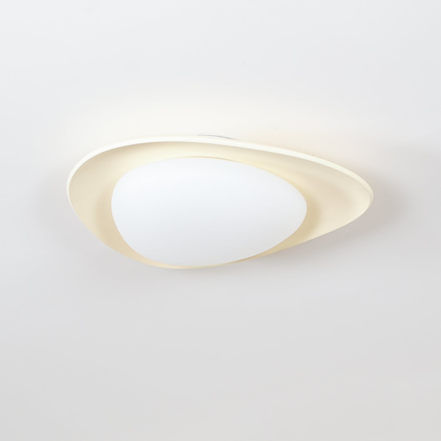 Blex Plafonnier Vert & Beige en Forme de Galet