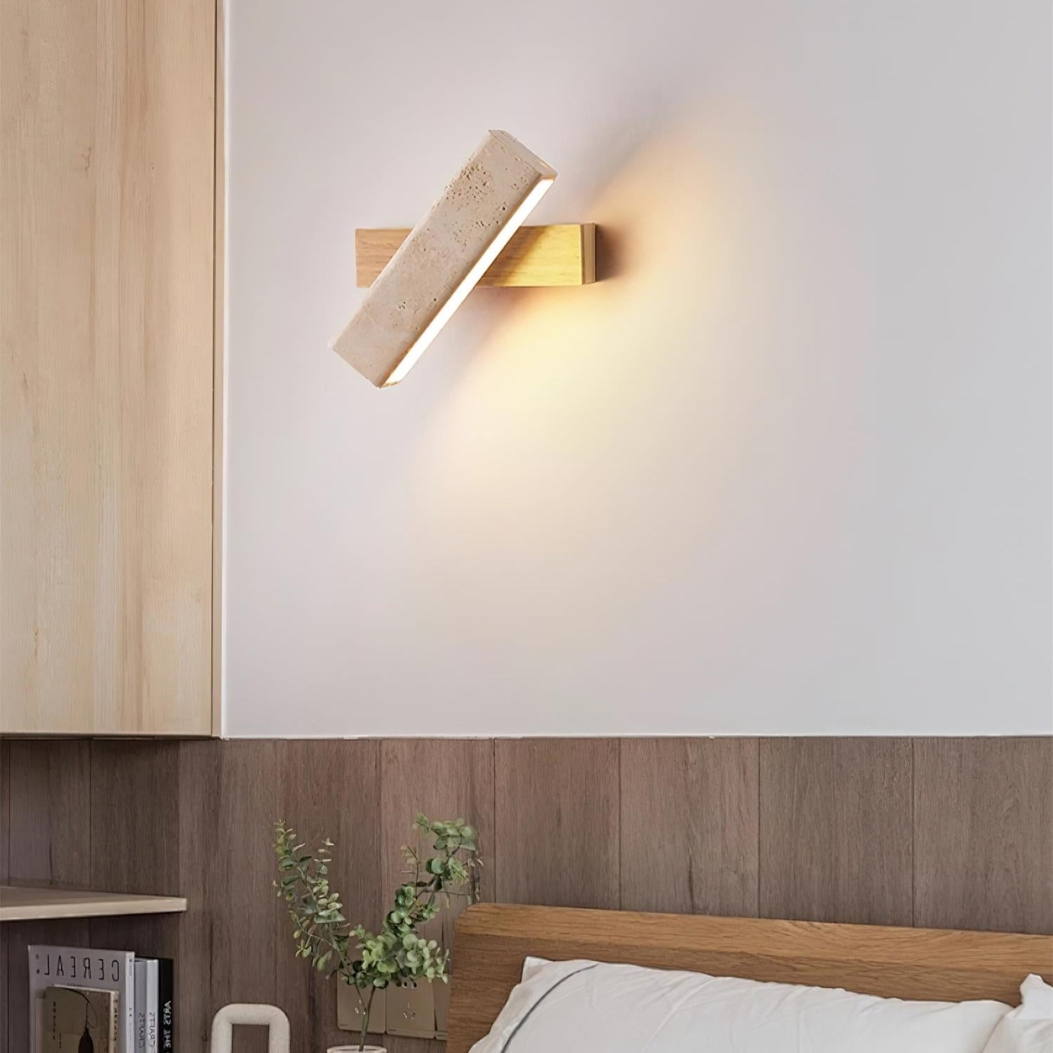 Orbit Applique Murale Rotative Travertin
