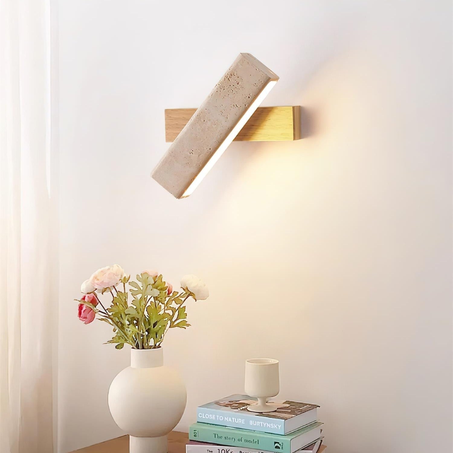 Orbit Applique Murale Rotative Travertin