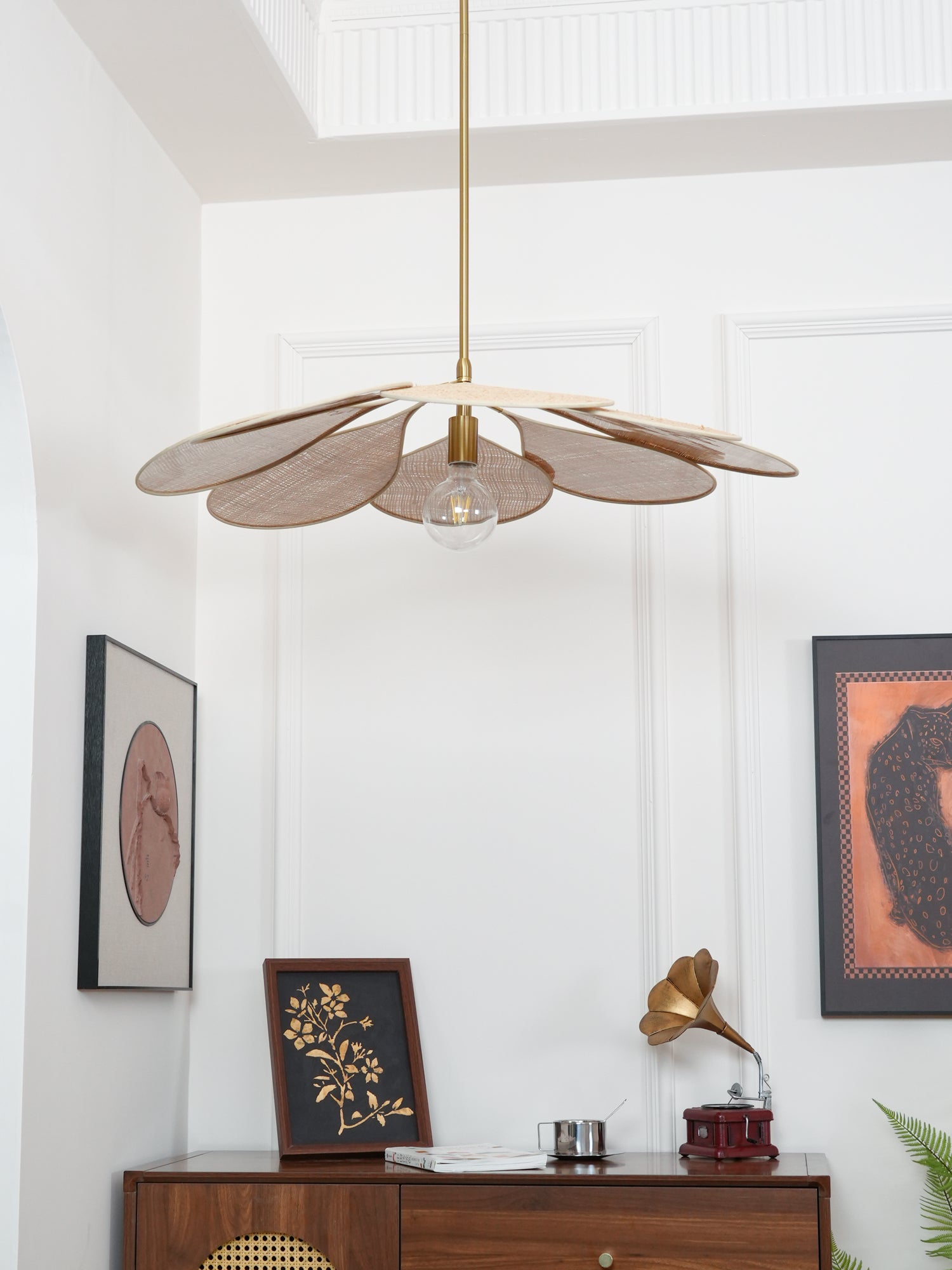 Tory Floraison Rotin Suspension