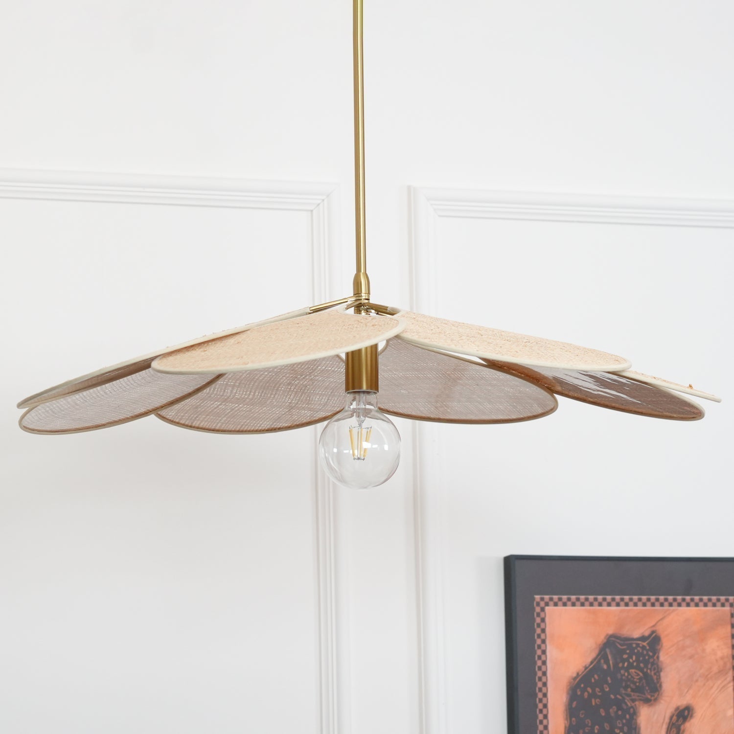 Tory Floraison Rotin Suspension