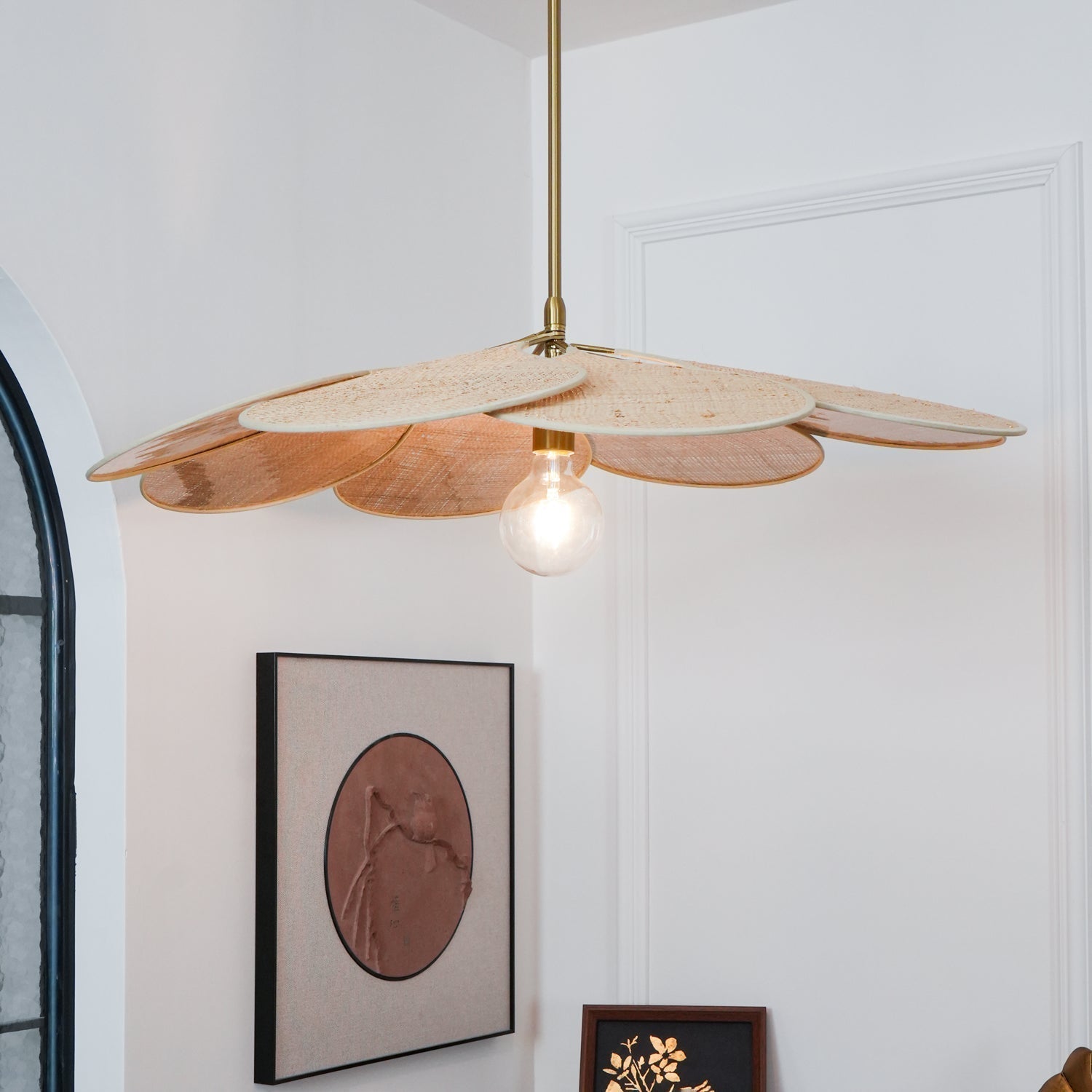 Tory Floraison Rotin Suspension