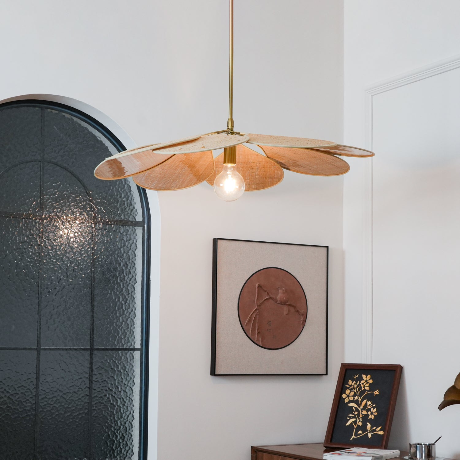 Tory Floraison Rotin Suspension