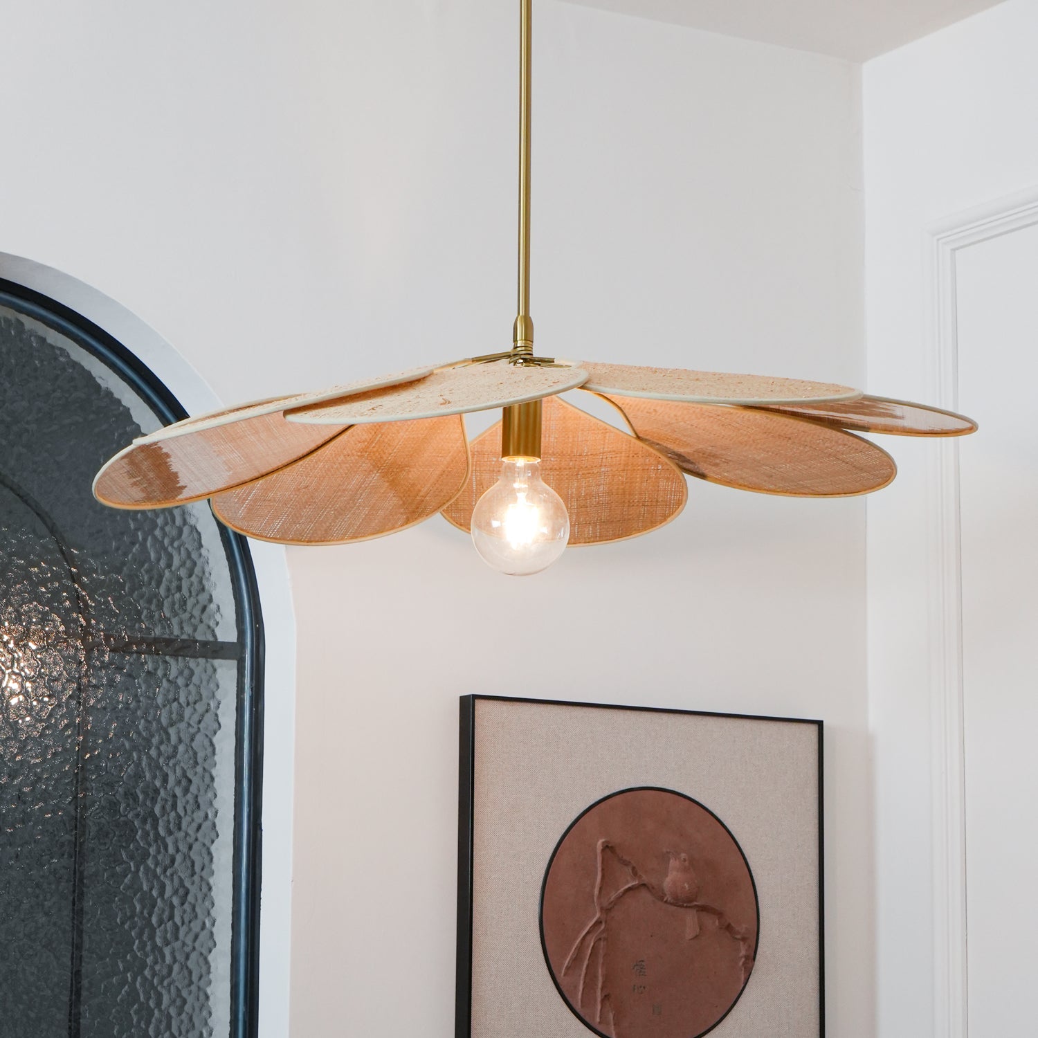 Tory Floraison Rotin Suspension