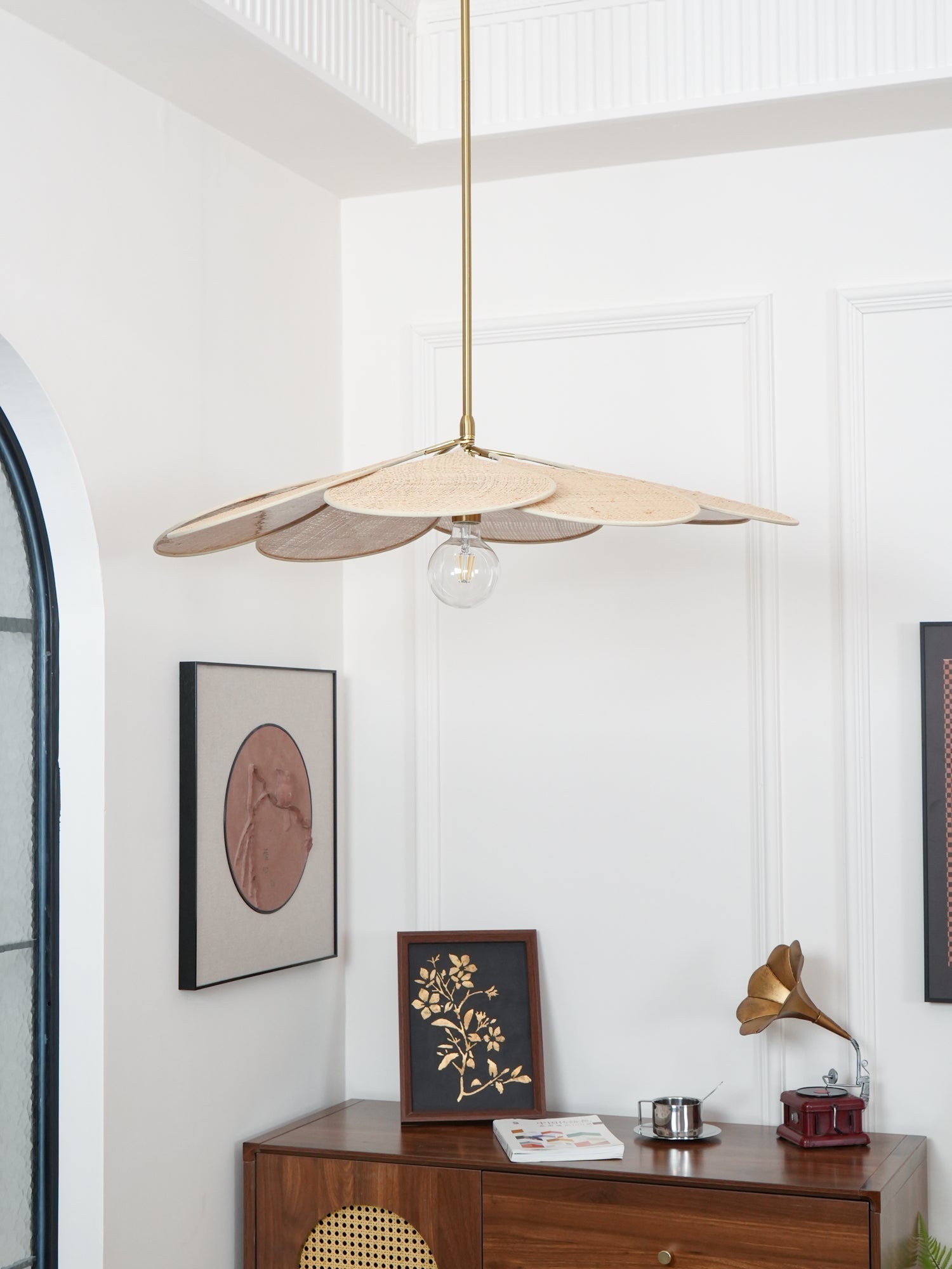Tory Floraison Rotin Suspension